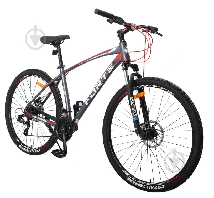 Велосипед Forte серо-красный TITAN - фото 1