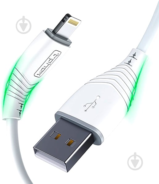Кабель T-PHOX Lightning – USB 1,2 м белый (T-L830 White) - фото 1
