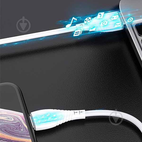 Кабель T-PHOX Lightning – USB 1,2 м белый (T-L830 White) - фото 7