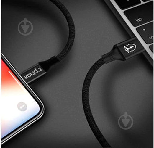 Кабель T-PHOX Lightning – USB 1,2 м черный (T-L810 Black) - фото 2