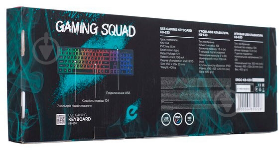 Клавиатура игровая Ergo (KB-630) black - фото 6