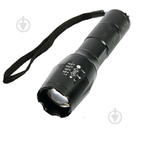 Фонарь тактический Supretto -5560 черный - фото 1