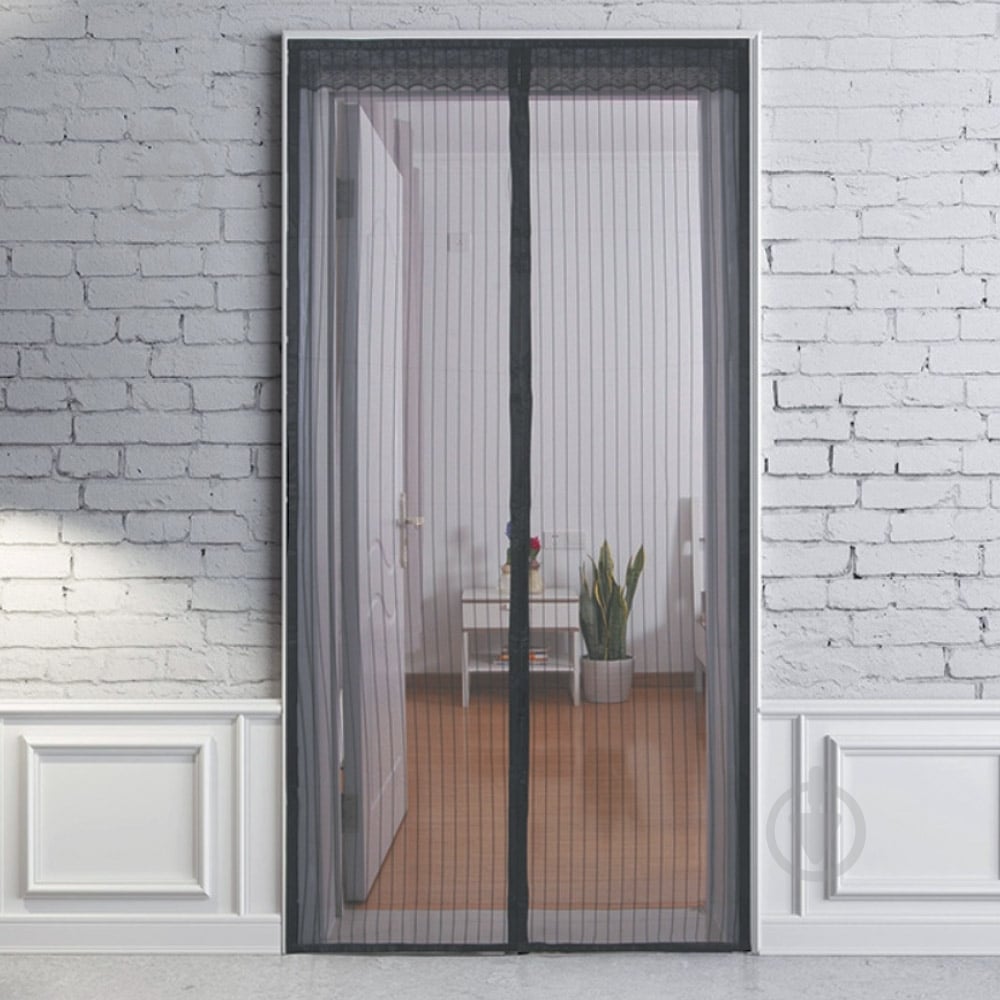 Сітка москітна на двері Arino 100x210 см 2100х1000 мм темно-сірий - фото 1