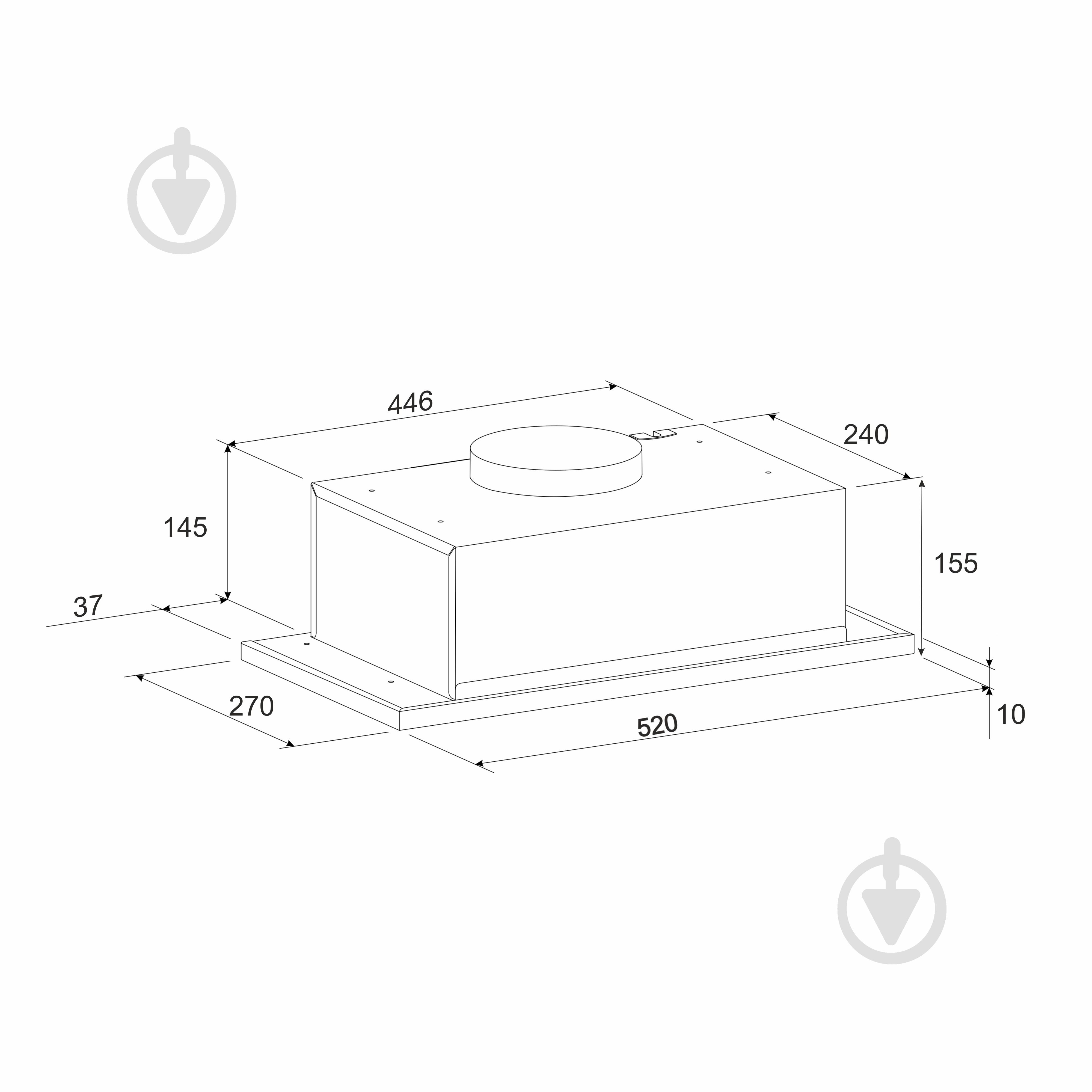 Вытяжка Eleyus INTO 700 52 BL - фото 13