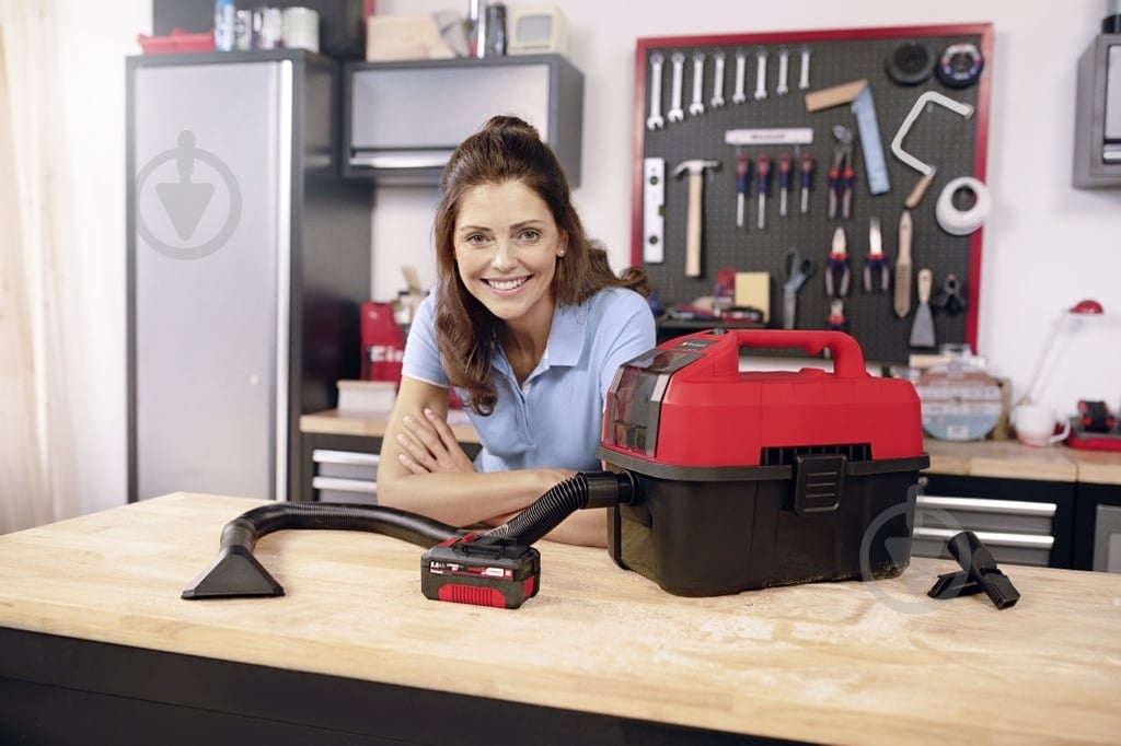 Пылесос аккумуляторный Einhell TE-VC 18/10 + фонарь + 18V 2.5 Ah PXC Starter Kit - фото 6