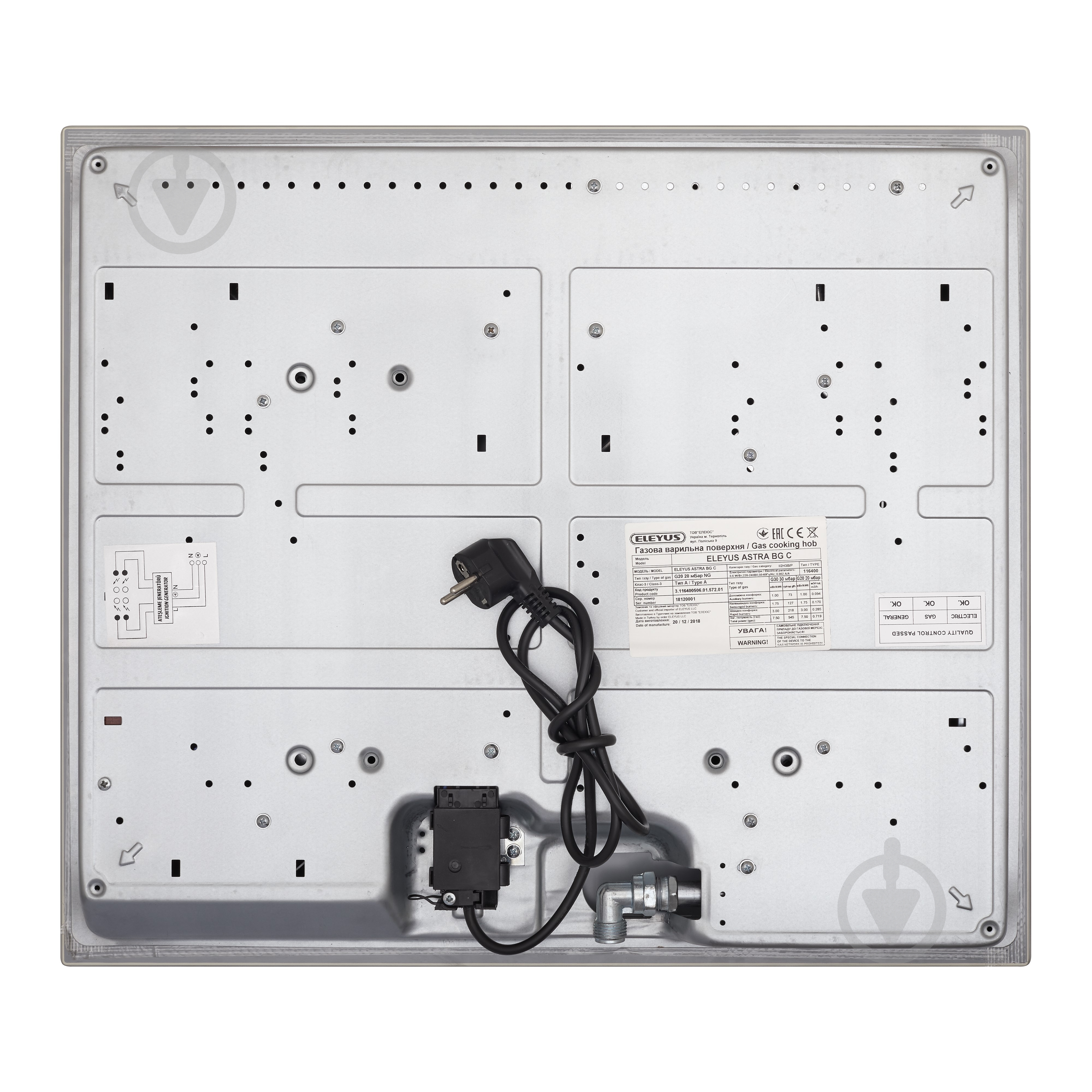 Варочная поверхность газовая Eleyus ASTRA 60 BG CF - фото 10