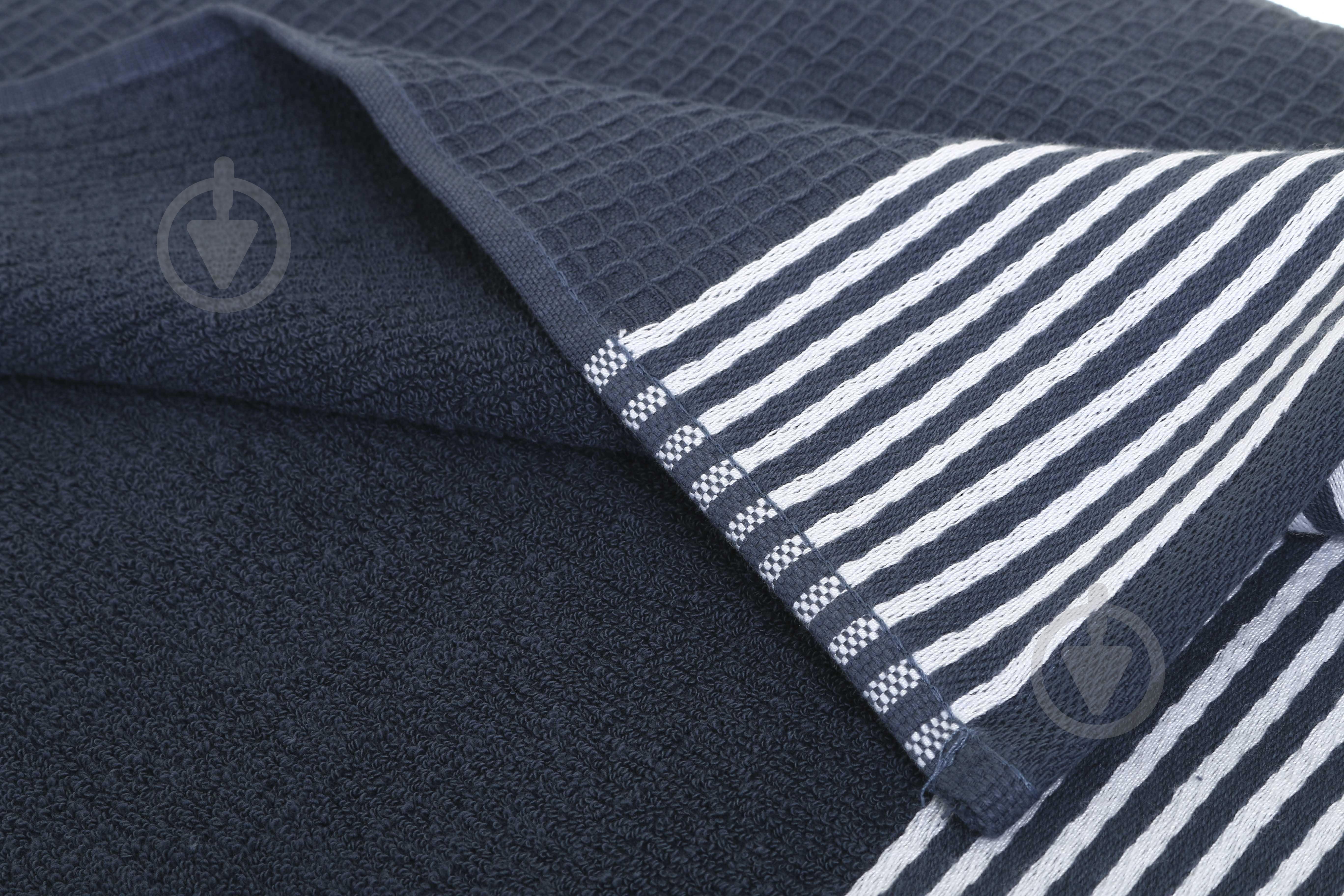 Полотенце вафельное Sauna 90x180 см синий ABC - фото 3