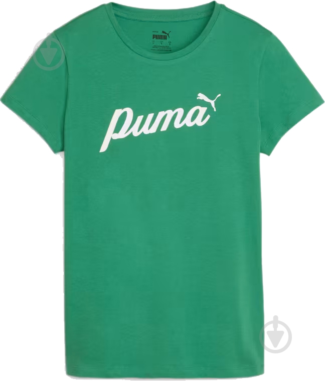 Футболка Puma ESS+ SCRIPT TEE 67931586 р.2XL зеленый - фото 1