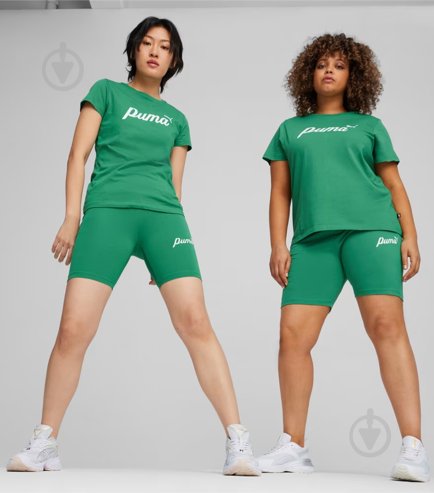 Футболка Puma ESS+ SCRIPT TEE 67931586 р.2XL зеленый - фото 3