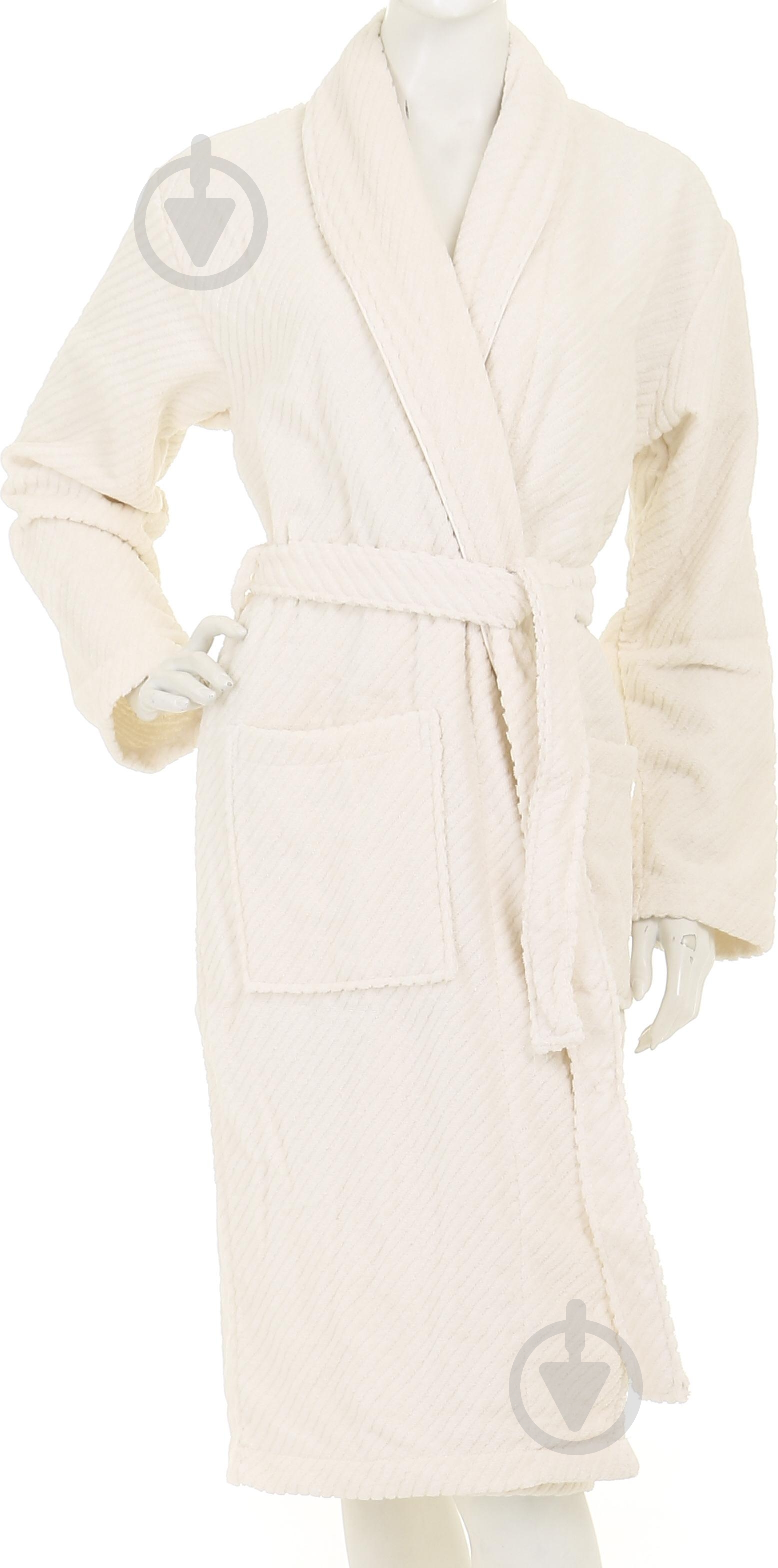 Набор полотенец ABC с халатом и домашней обувью р. L кремовый - фото 10 Набор полотенец ABC с халатом и домашней обувью р. L кремовый - фото 10