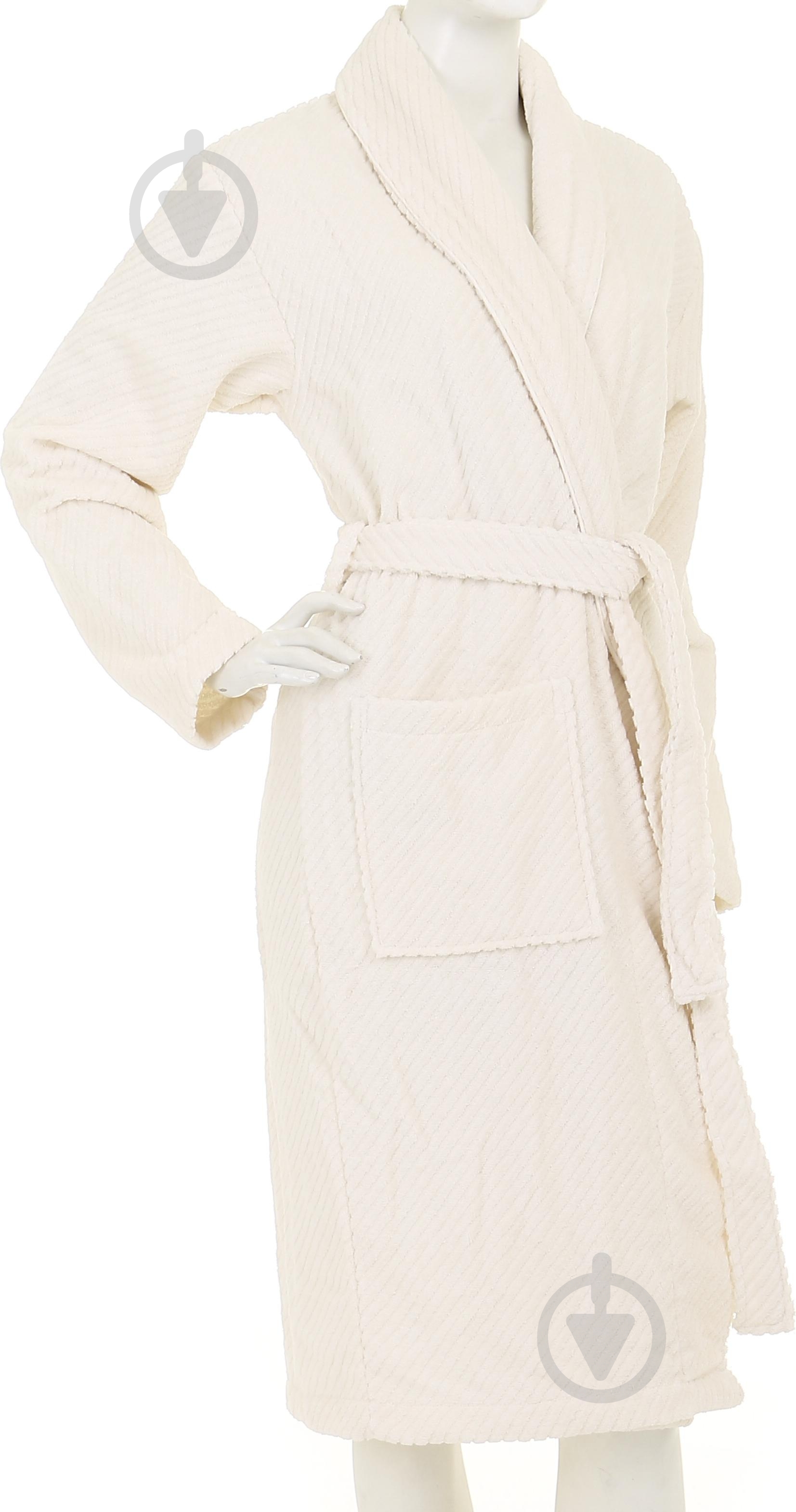 Набор полотенец ABC с халатом и домашней обувью р. L кремовый - фото 11 Набор полотенец ABC с халатом и домашней обувью р. L кремовый - фото 11