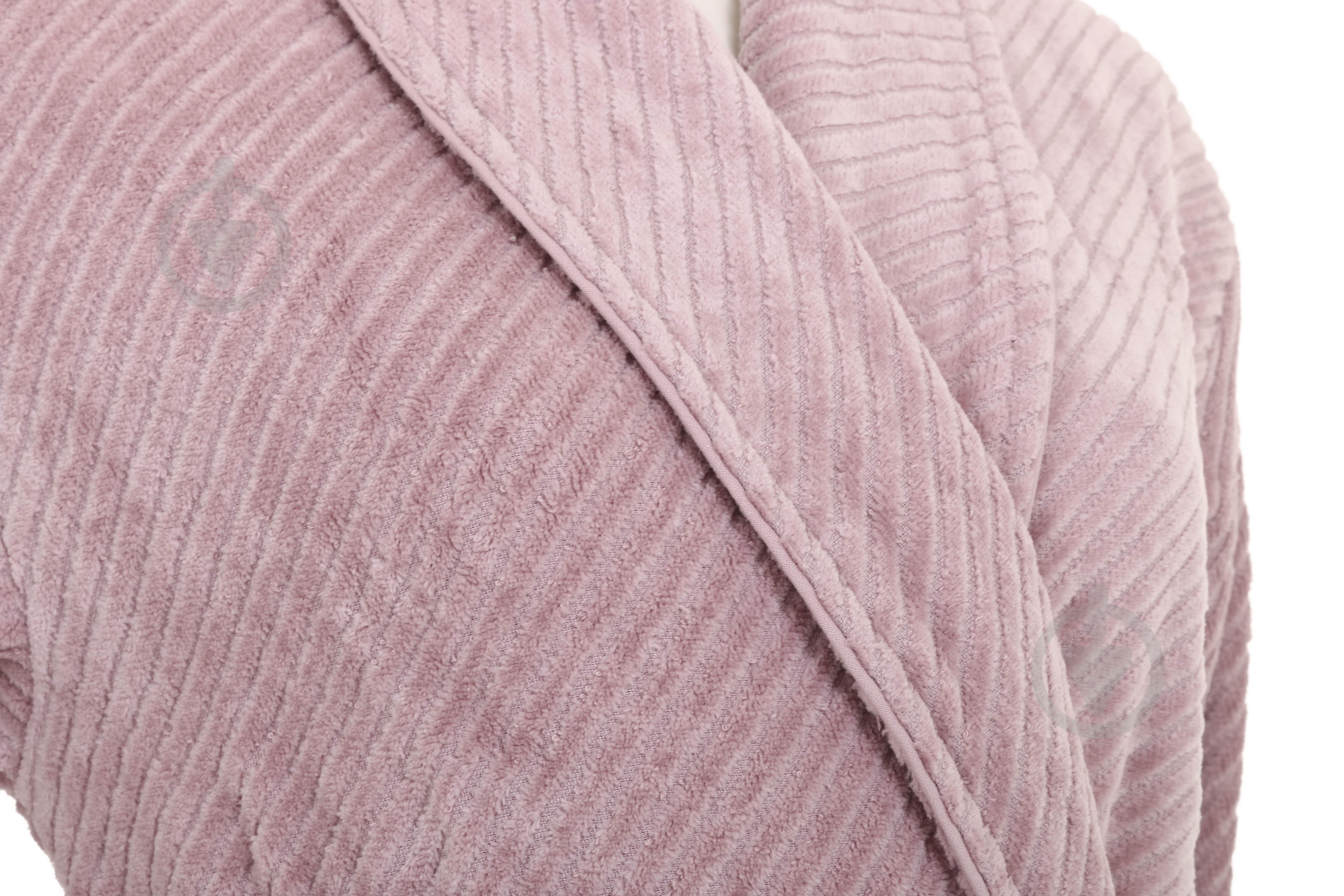 Набор полотенец ABC с халатом и домашней обувью р. M розовый - фото 12