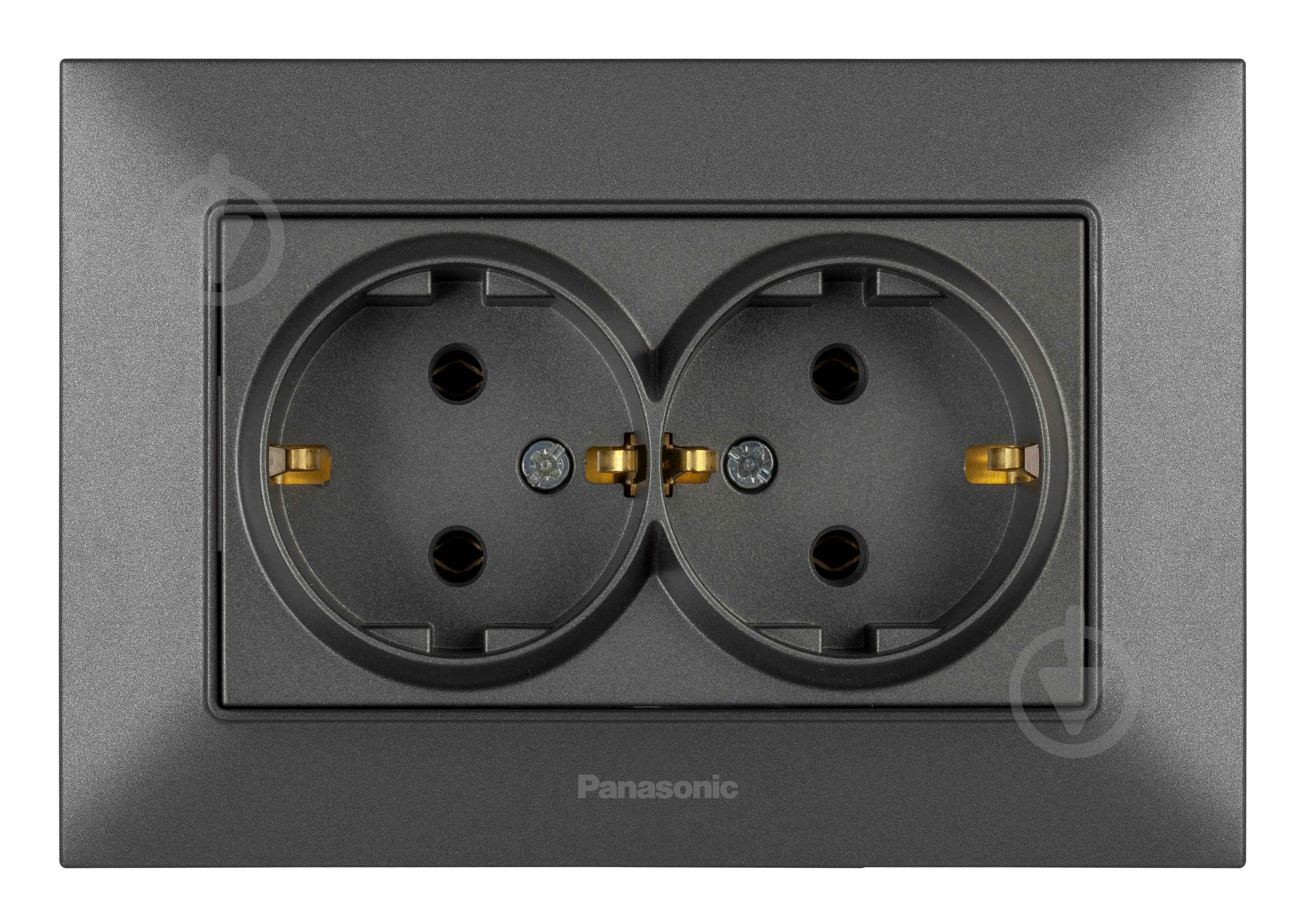 Panasonic NNL4200EVT【新品未使用】3本 ᐉ Розетка двойная с заземлением Panasonic Arkedia Slim без шторок