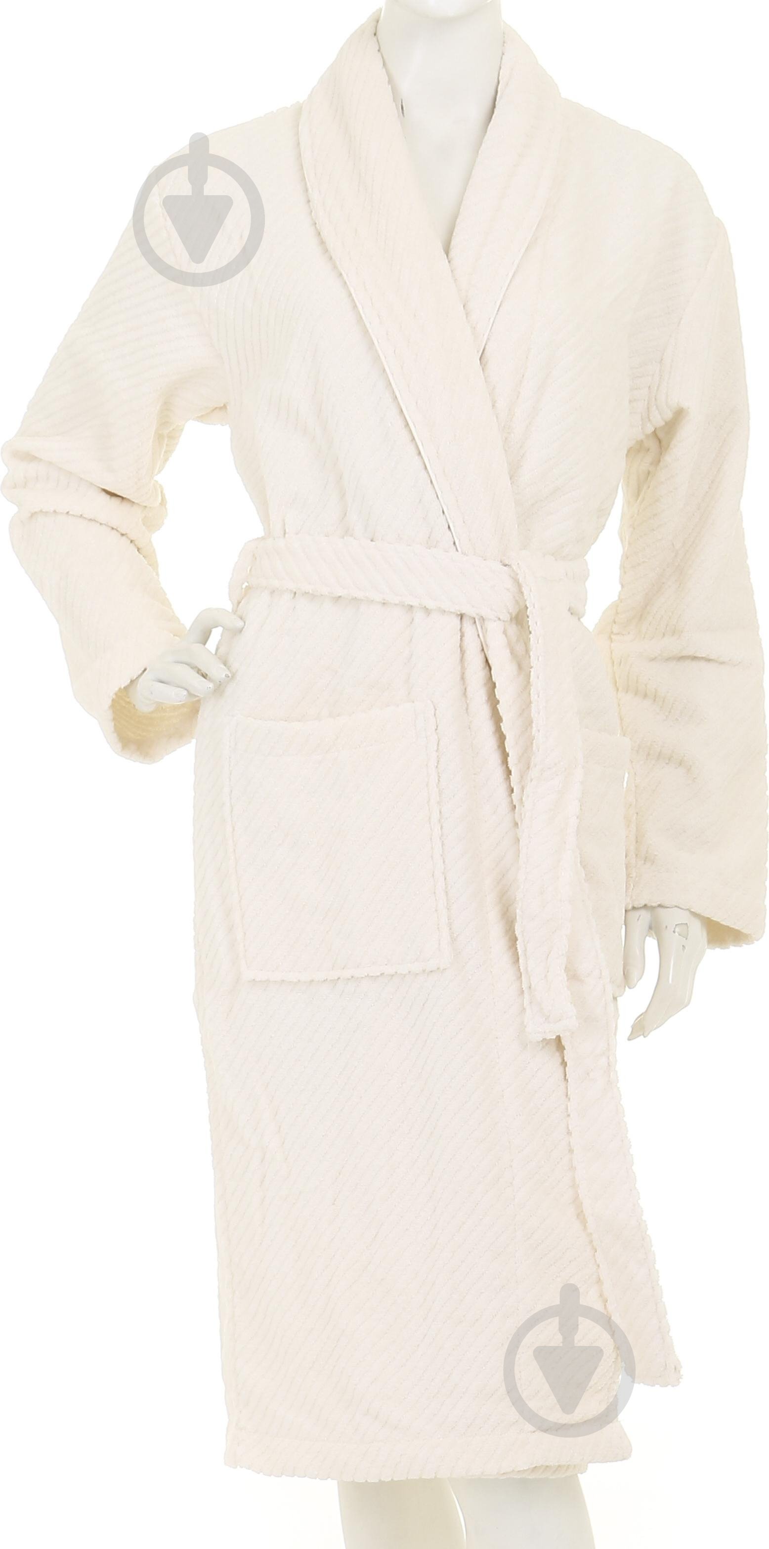 Набор полотенец ABC с халатом и домашней обувью р. M кремовый - фото 10 Набор полотенец ABC с халатом и домашней обувью р. M кремовый - фото 10