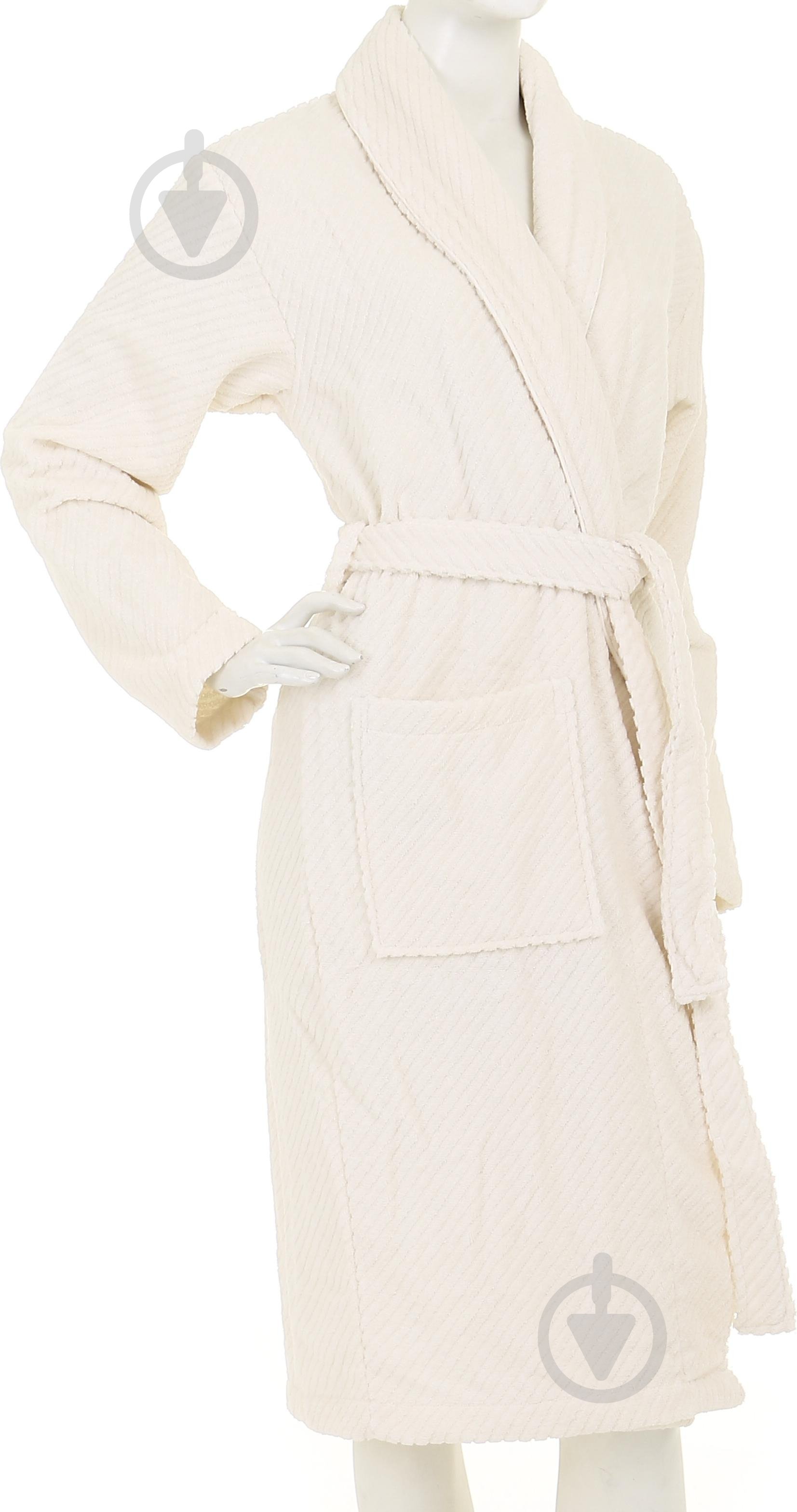 Набор полотенец ABC с халатом и домашней обувью р. M кремовый - фото 11 Набор полотенец ABC с халатом и домашней обувью р. M кремовый - фото 11