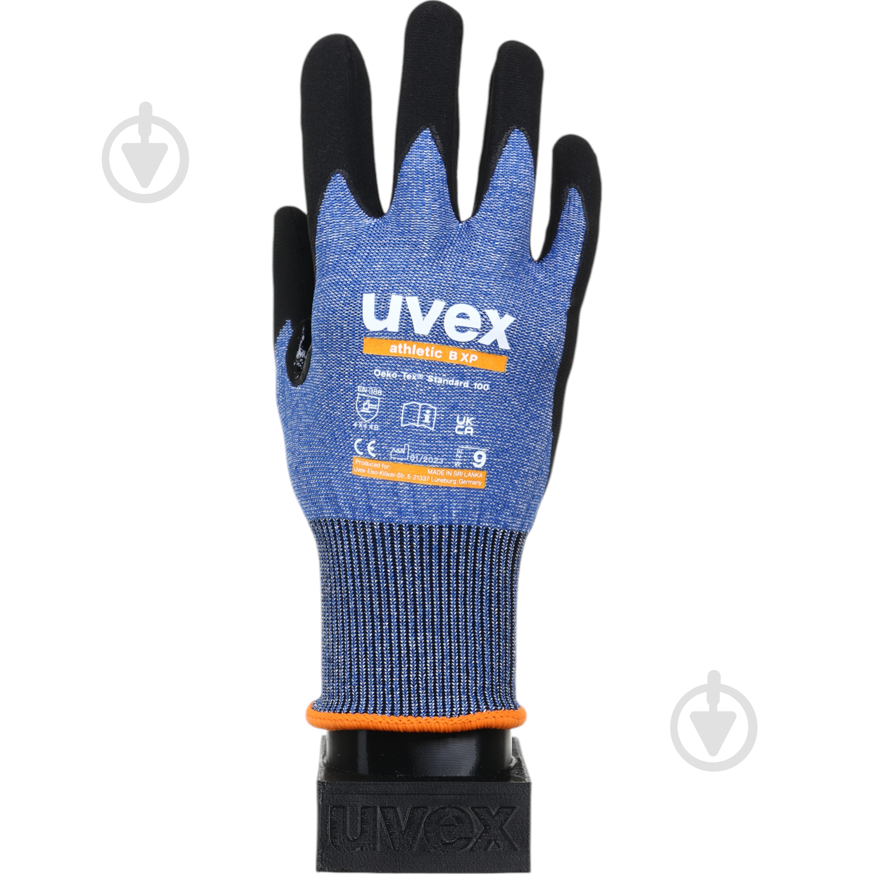 Рукавиці Uvex Athletic B XP з покриттям поліамід L (9) 6003609 - фото 2