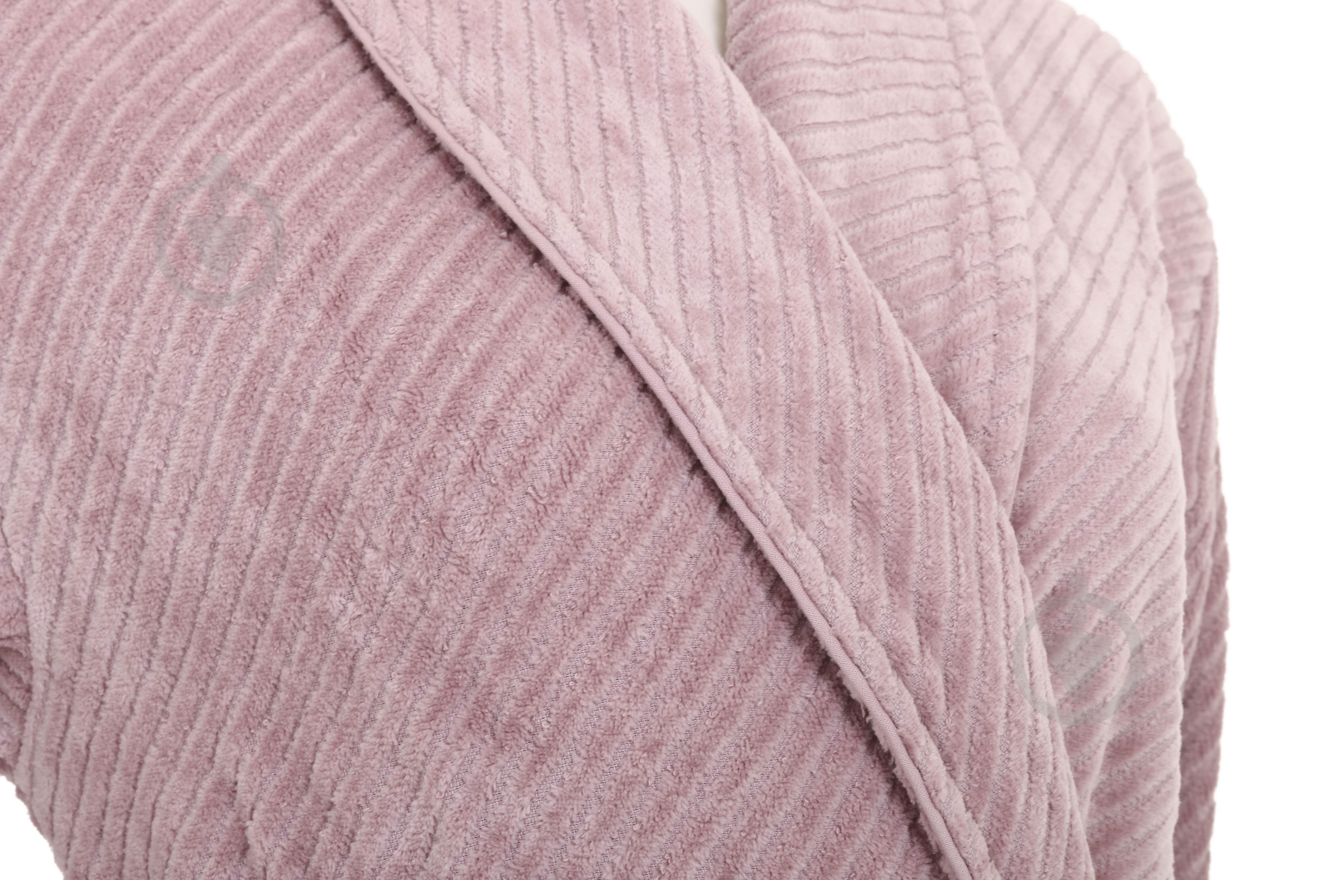 Набор полотенец ABC с халатом и домашней обувью р. L розовый - фото 4 Набор полотенец ABC с халатом и домашней обувью р. L розовый - фото 4