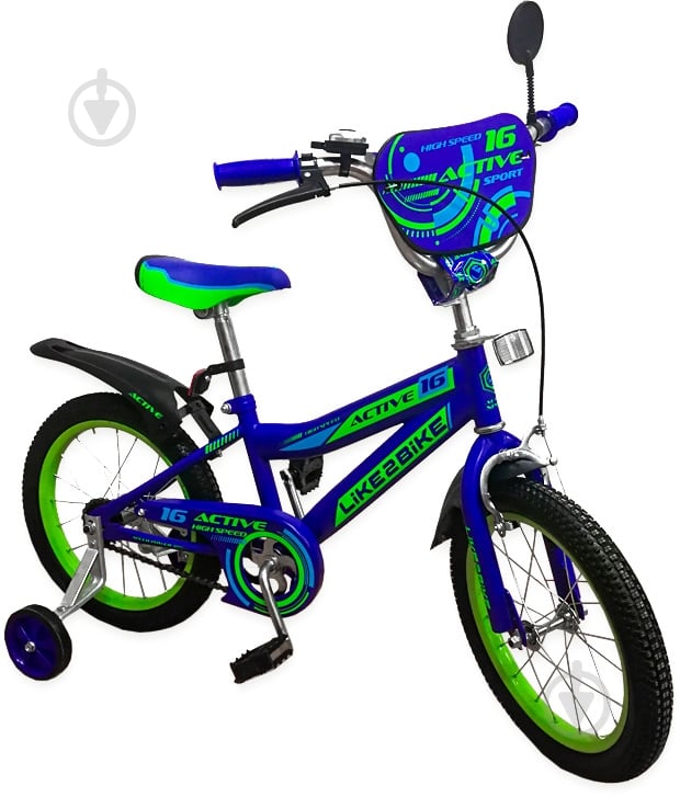 Велосипед детский Like2bike Active 16'' синий 191625 - фото 1 Велосипед детский Like2bike Active 16'' синий 191625 - фото 1