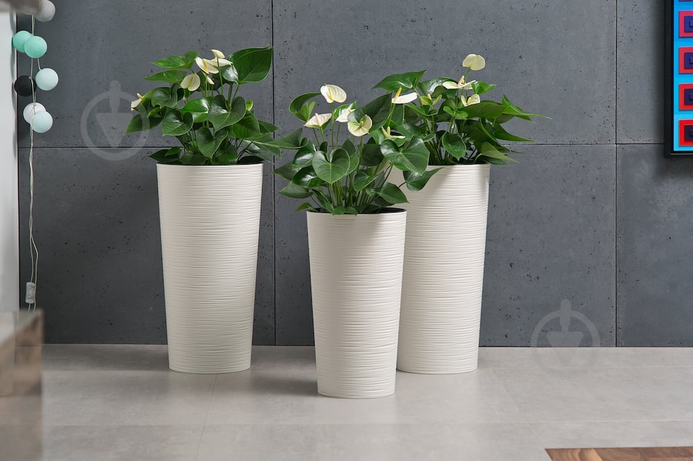 Вазон пластик LILIA DLUTO 25х47 см круглый белый матовый 9,5 л Lamela (9057269) - фото 3 Вазон пластик LILIA DLUTO 25х47 см круглый белый матовый 9,5 л Lamela (9057269) - фото 3