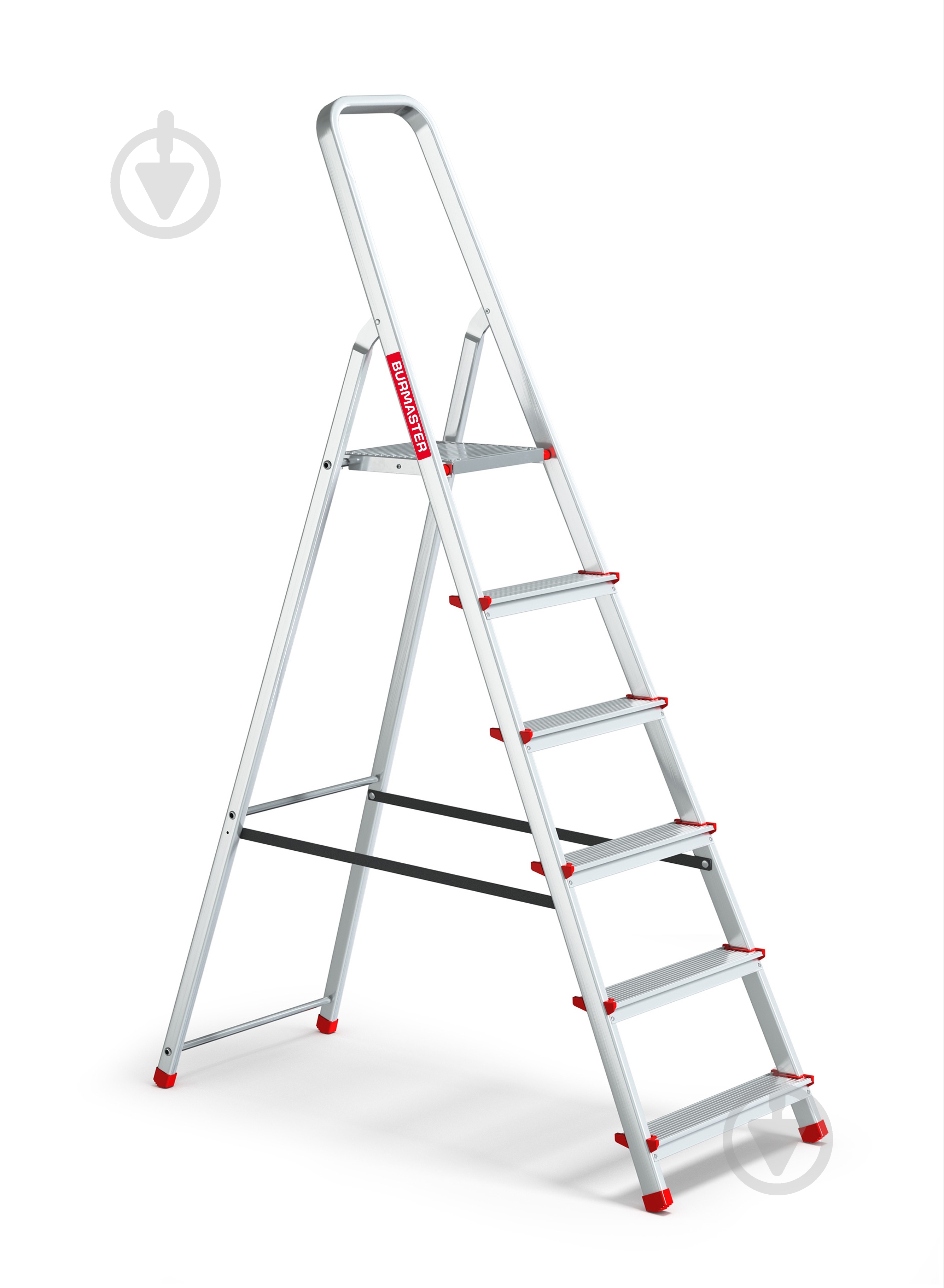 Лестница Burmaster алюминиевая 6 ступеней - фото 1