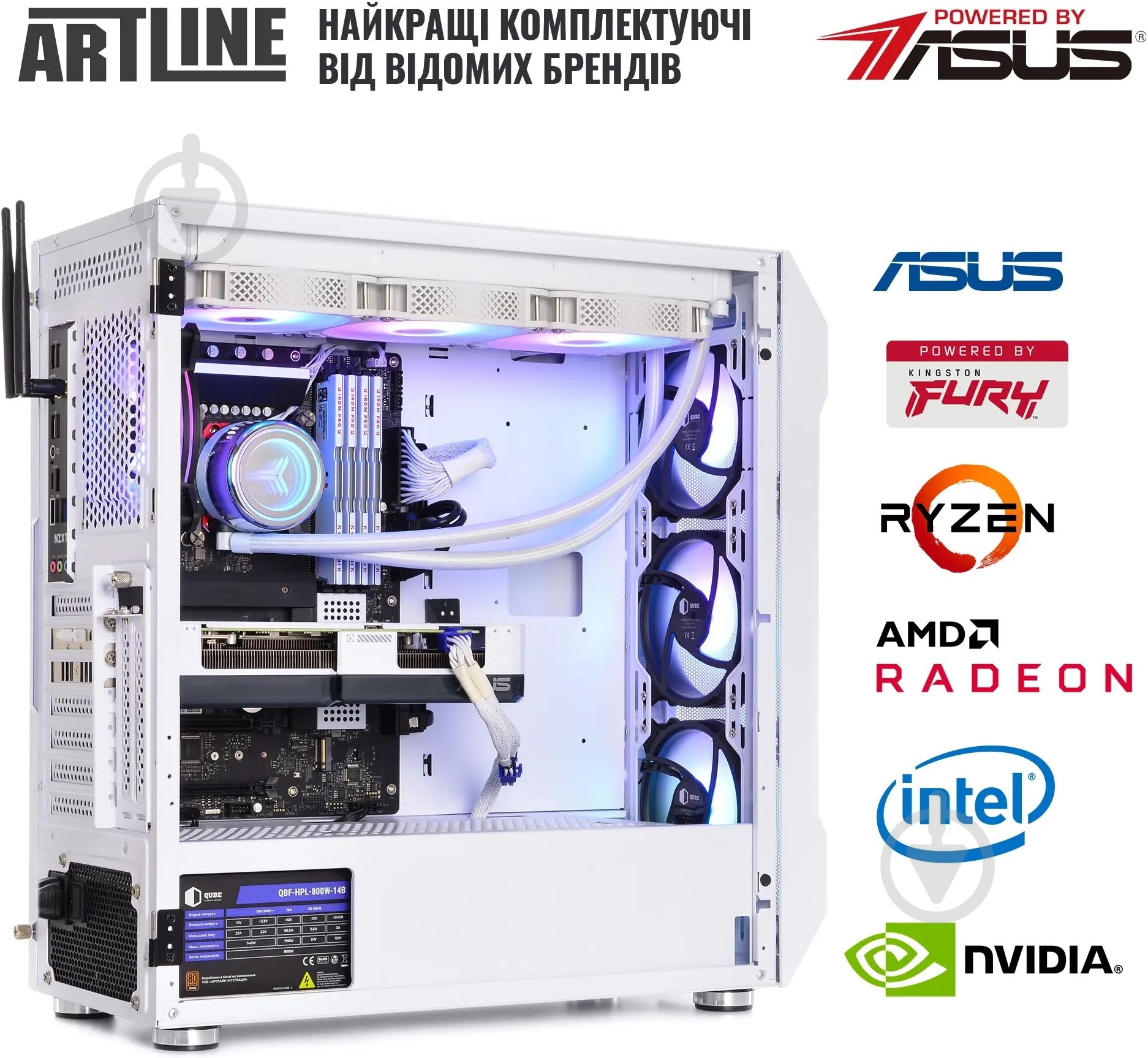 Компьютер Artline Gaming X77WHITE Windows 11 Home (X77Whitev117Win) white - фото 13