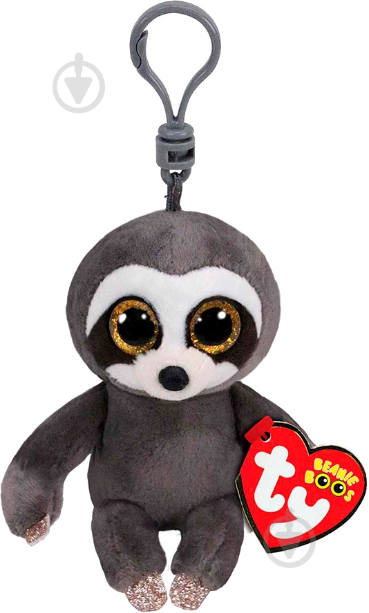 Іграшка-брелок TY Лінивець 12 см сірий 36559 - фото 1