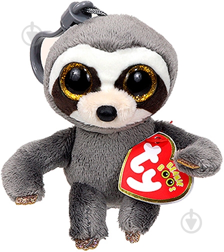 Іграшка-брелок TY Лінивець 12 см сірий 36559 - фото 2