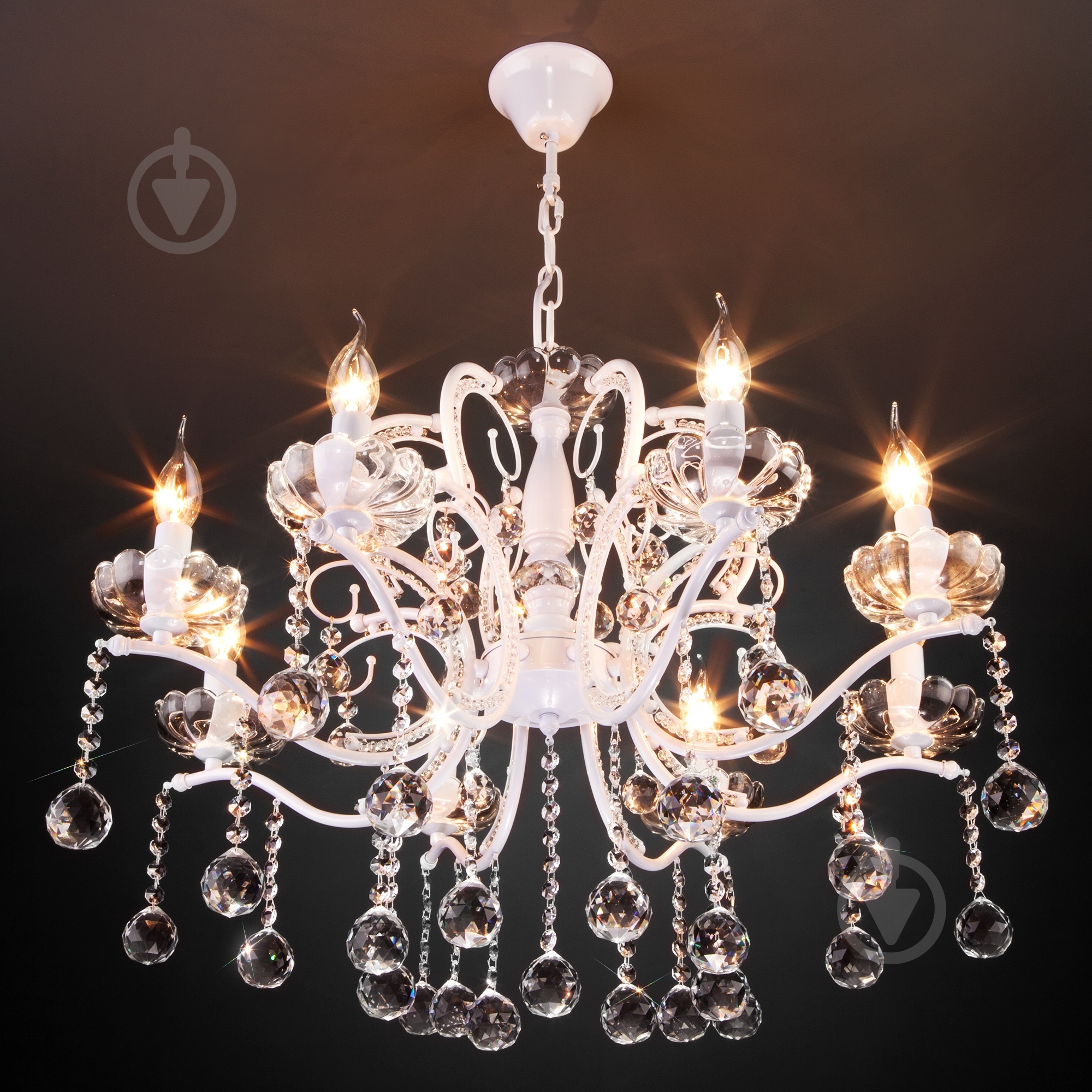 Люстра подвесная Strotskis Brezza 8x60 Вт E14 белый 10107/8 (білий) - фото 12