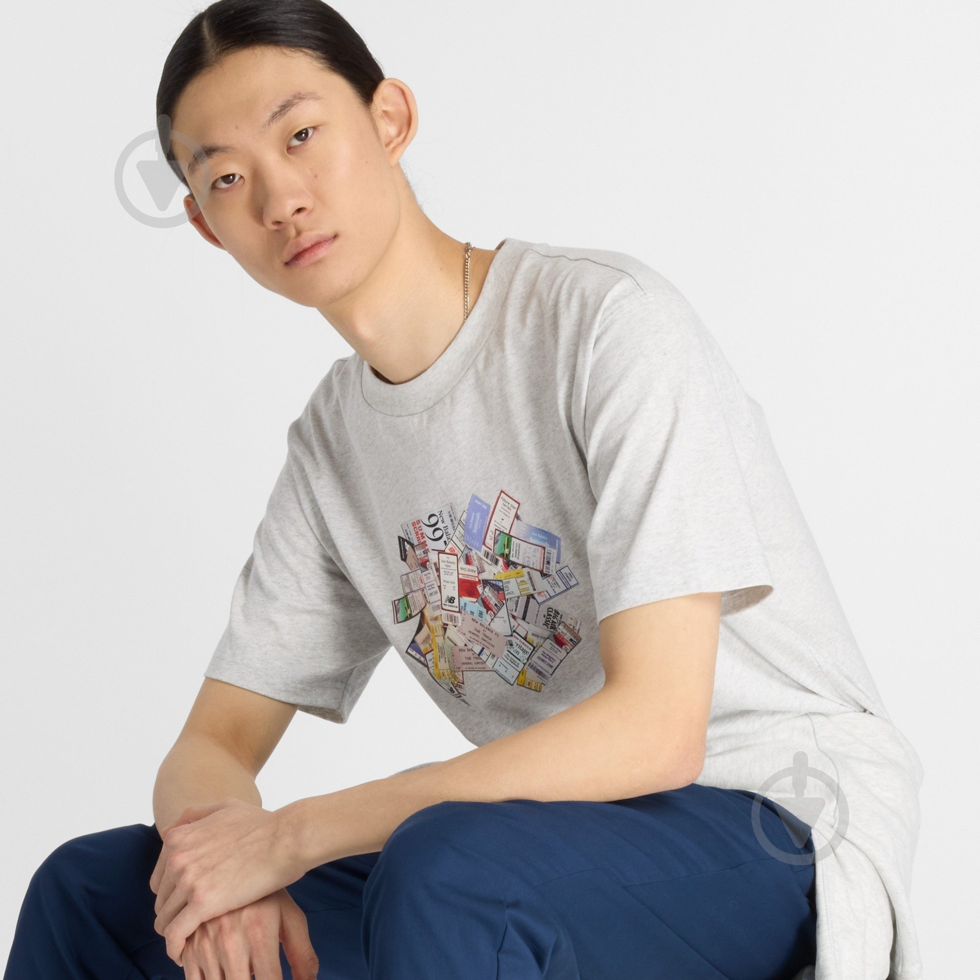 Футболка New Balance MT53905AHH р.L серый - фото 3 Футболка New Balance MT53905AHH р.L серый - фото 3