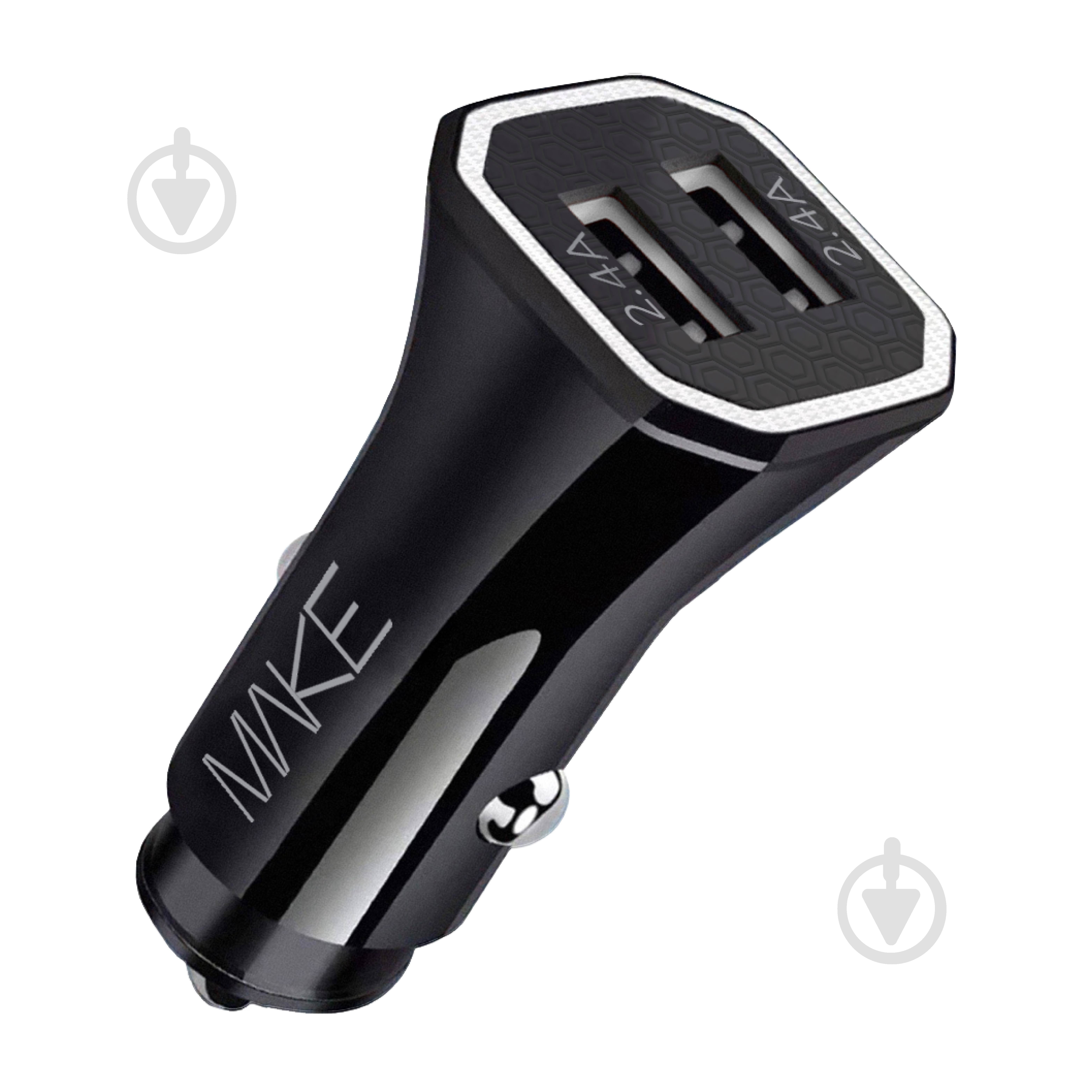 Автомобільний зарядний пристрій Make 2.4A+2.4A 12W Black (MCC-22BK) - фото 1