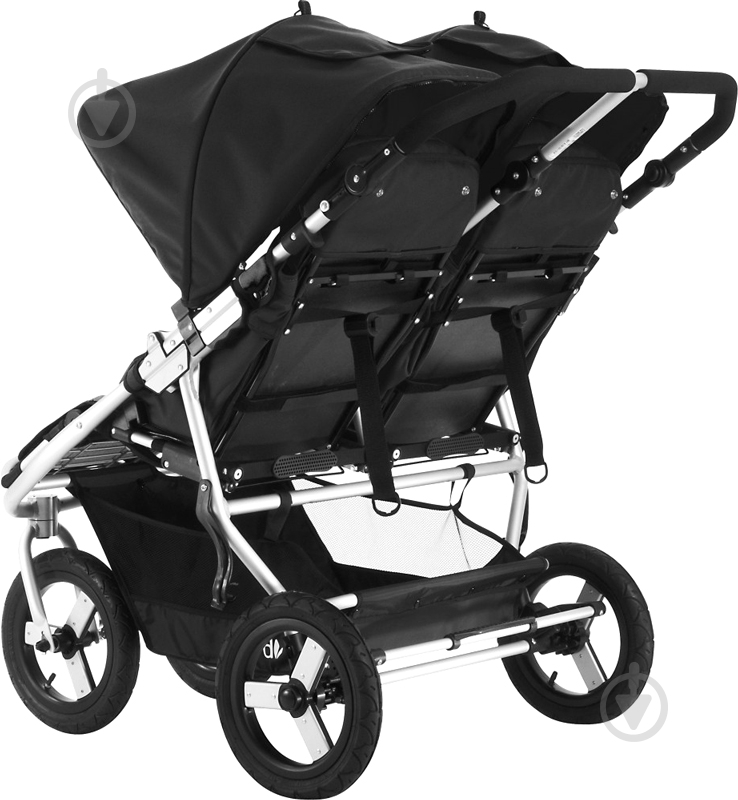 Коляска для двойни Indie Twin Silver Black - фото 2