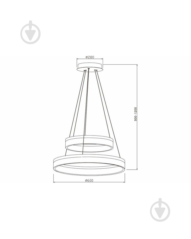 ВІТРИНА! Люстра підвісна Reality Cornelia 2x60 Вт LED-модуль білий 330602-01 - фото 2
