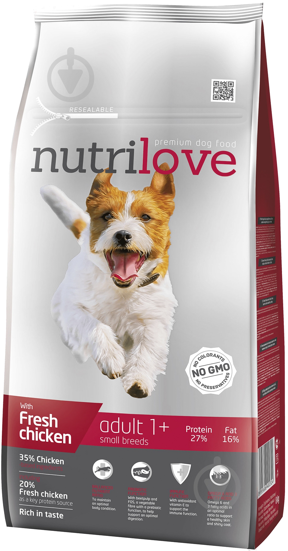 Корм для малых пород NutriLove курица и рис 8 кг - фото 1