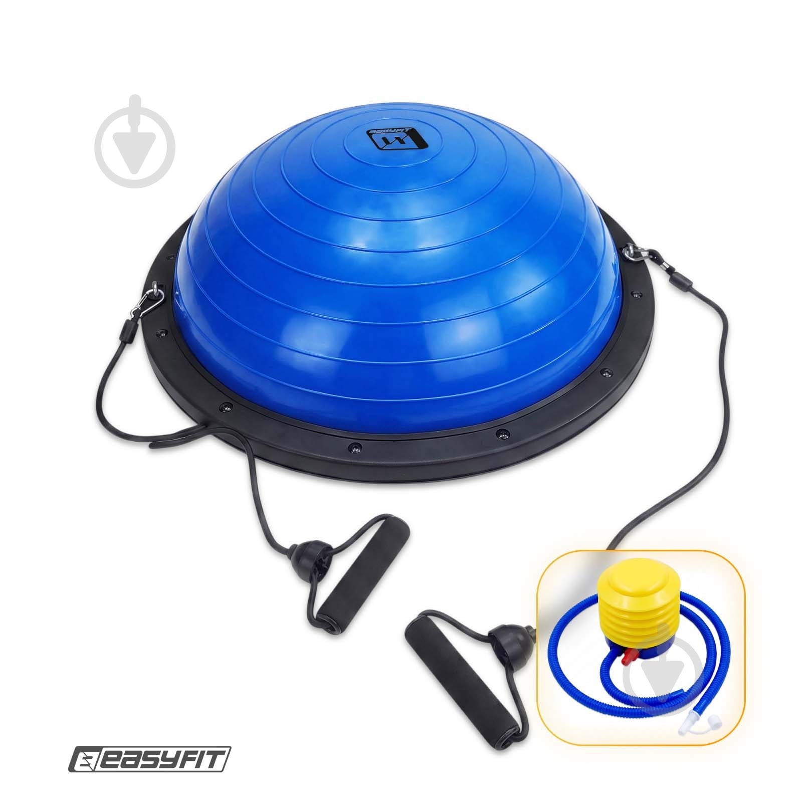 Балансировочная платформа EasyFit Bosu Ball 60 см с ножками синий (EF-2322) - фото 1
