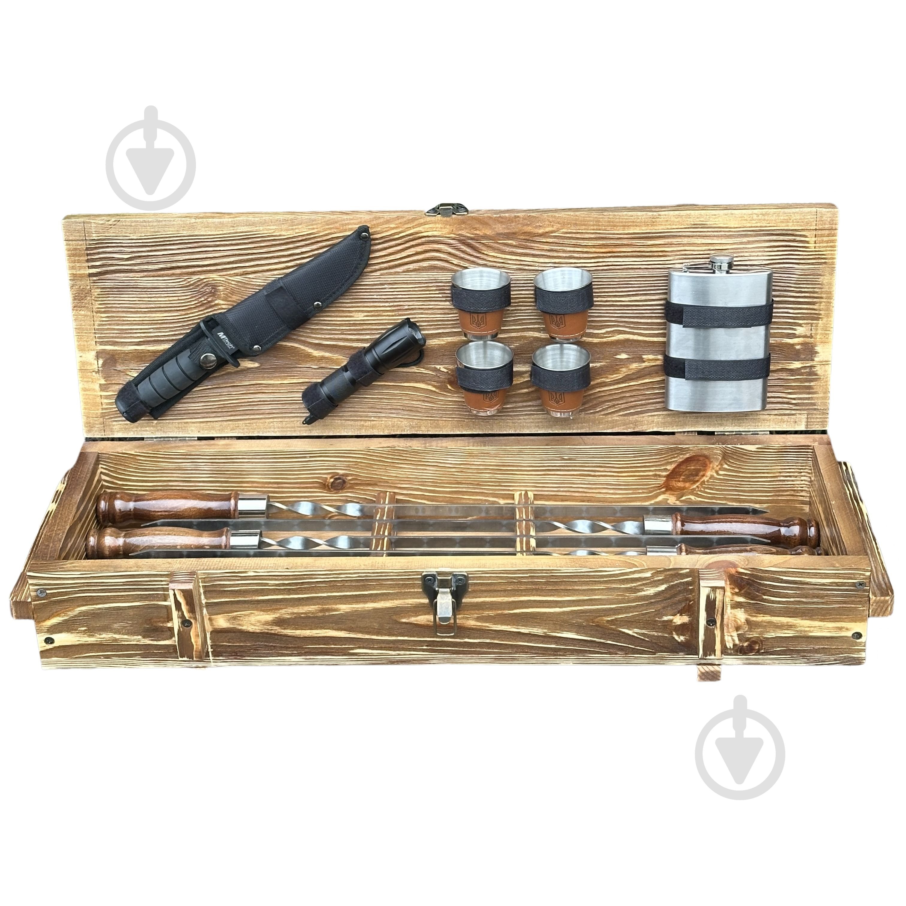 Набор шампуров Metalzavod "Тактик" светлая текстура - фото 1