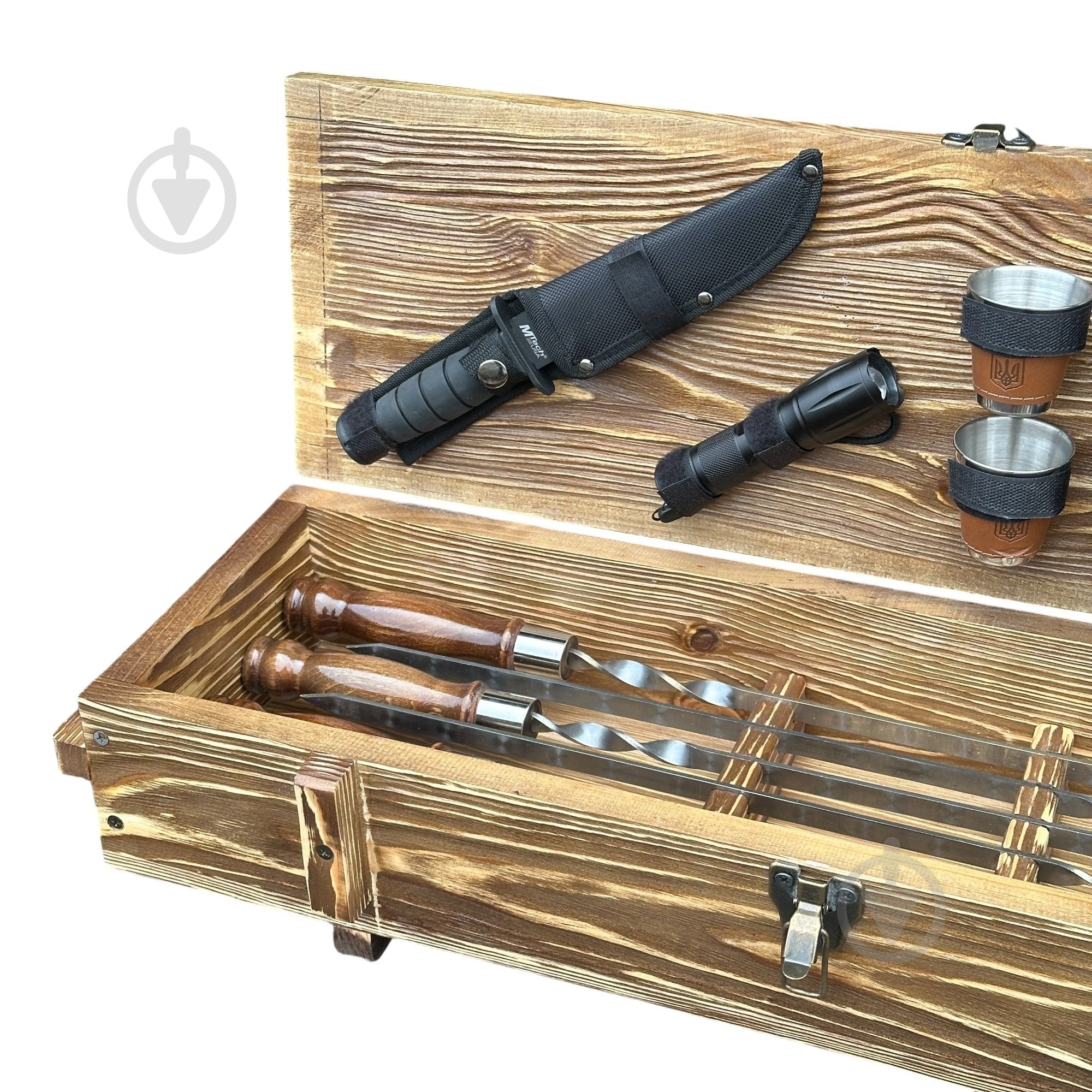 Набор шампуров Metalzavod "Тактик" светлая текстура - фото 4