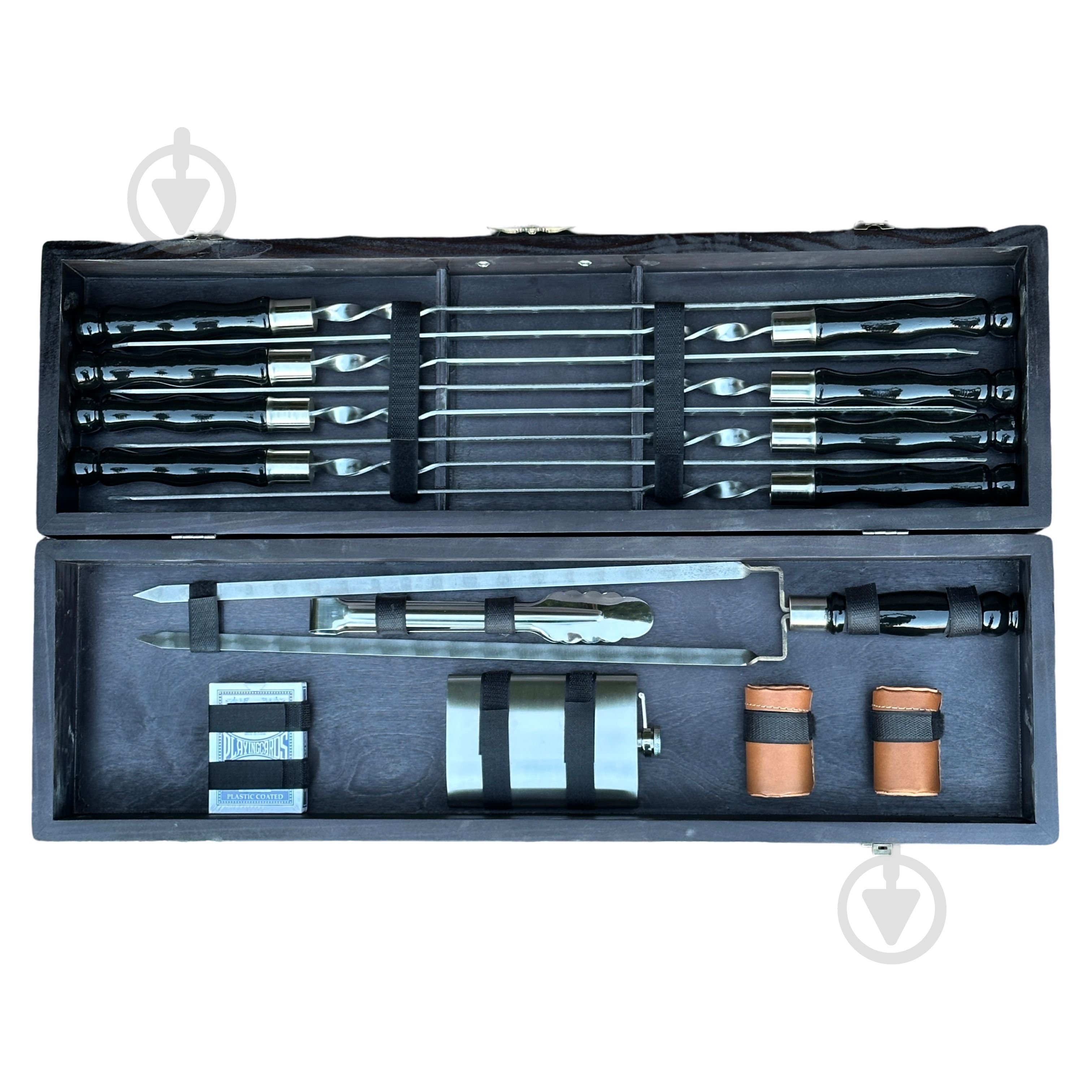 Набір шампурів Metalzavod "Джура" ручної роботи чорний - фото 4 Набір шампурів Metalzavod "Джура" ручної роботи чорний - фото 4