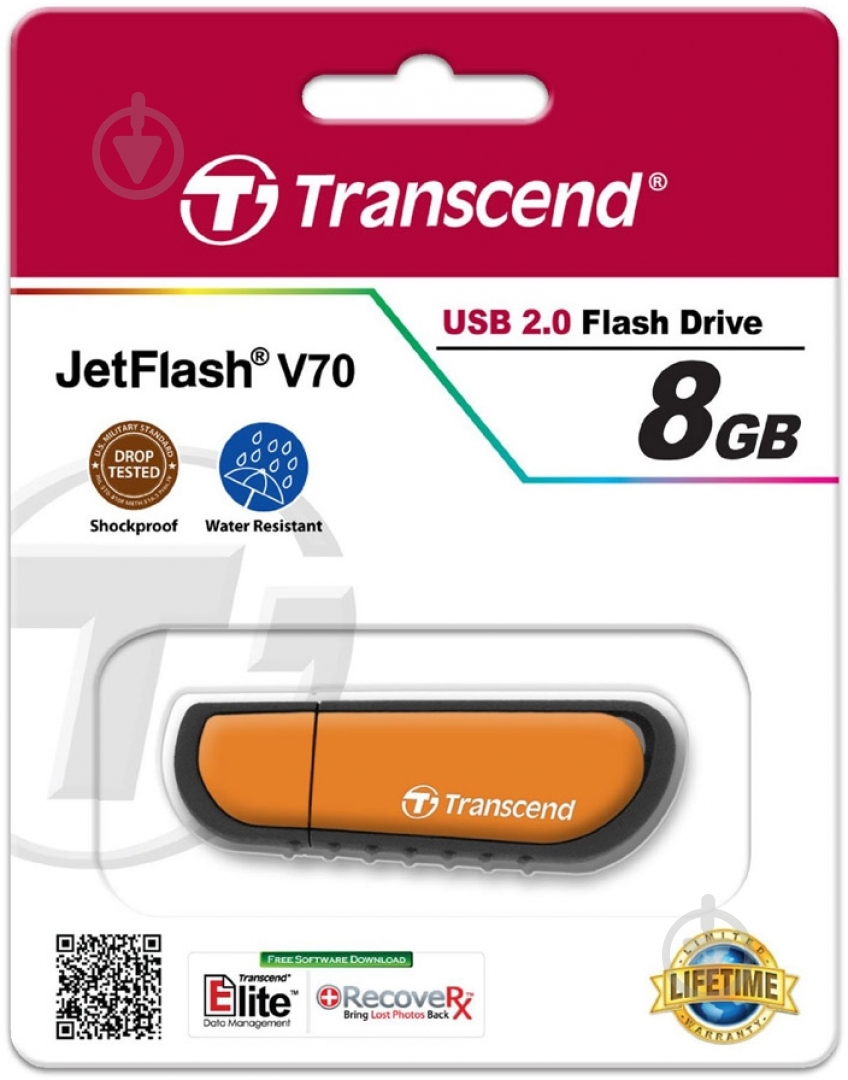Флеш-память USB Transcend JetFlash V70 Rugged 8 ГБ USB 2.0 (TS8GJFV70) - фото 4 Флеш-память USB Transcend JetFlash V70 Rugged 8 ГБ USB 2.0 (TS8GJFV70) - фото 4
