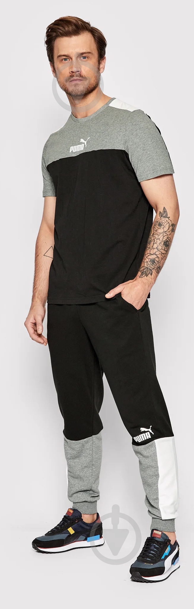 Футболка Puma ESS+ BLOCK TEE 84742601 р.L чорний - фото 4