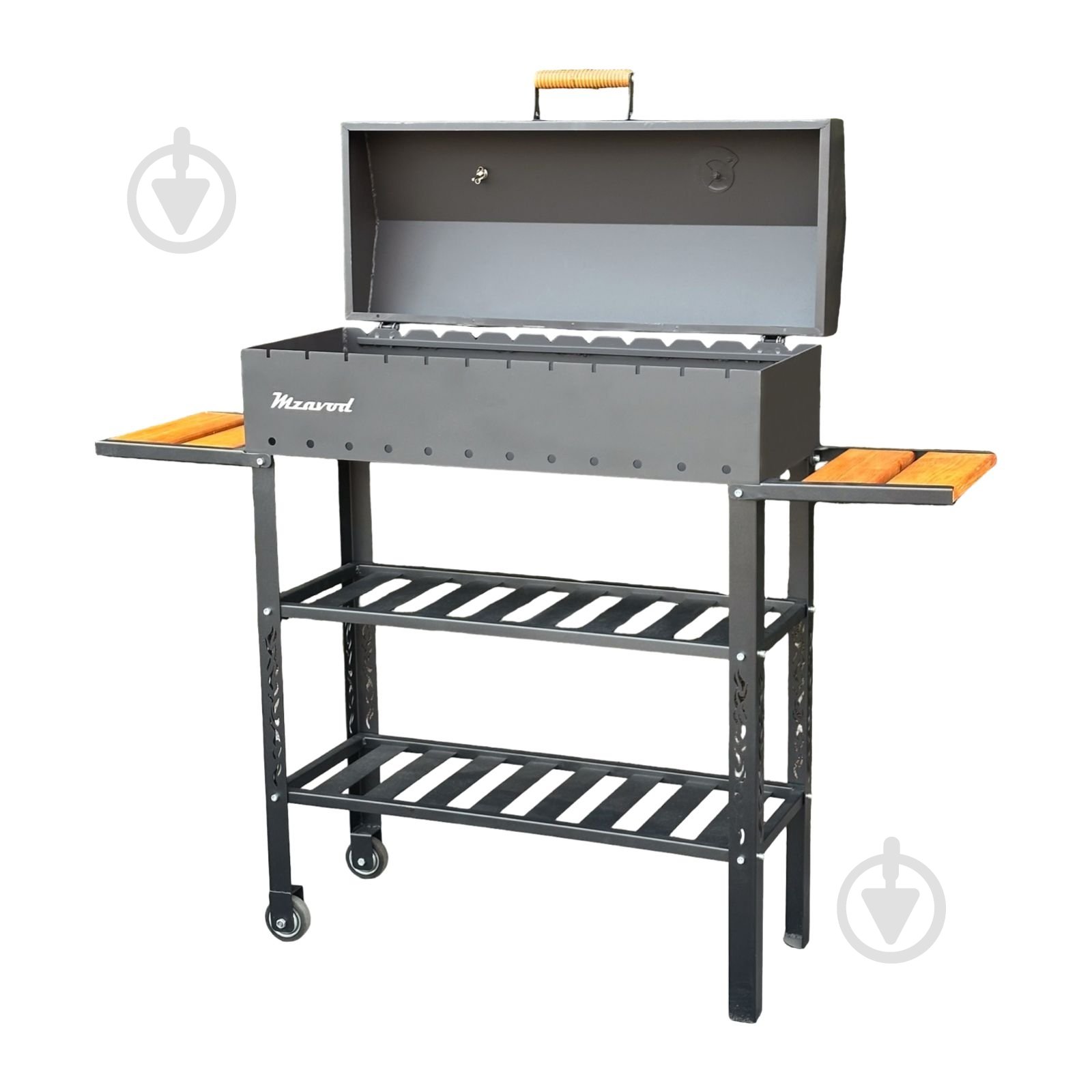 Мангал-барбекю Metalzavod "Гелиос" на 12 шампуров 4 мм с колесами - фото 3 Мангал-барбекю Metalzavod "Гелиос" на 12 шампуров 4 мм с колесами - фото 3