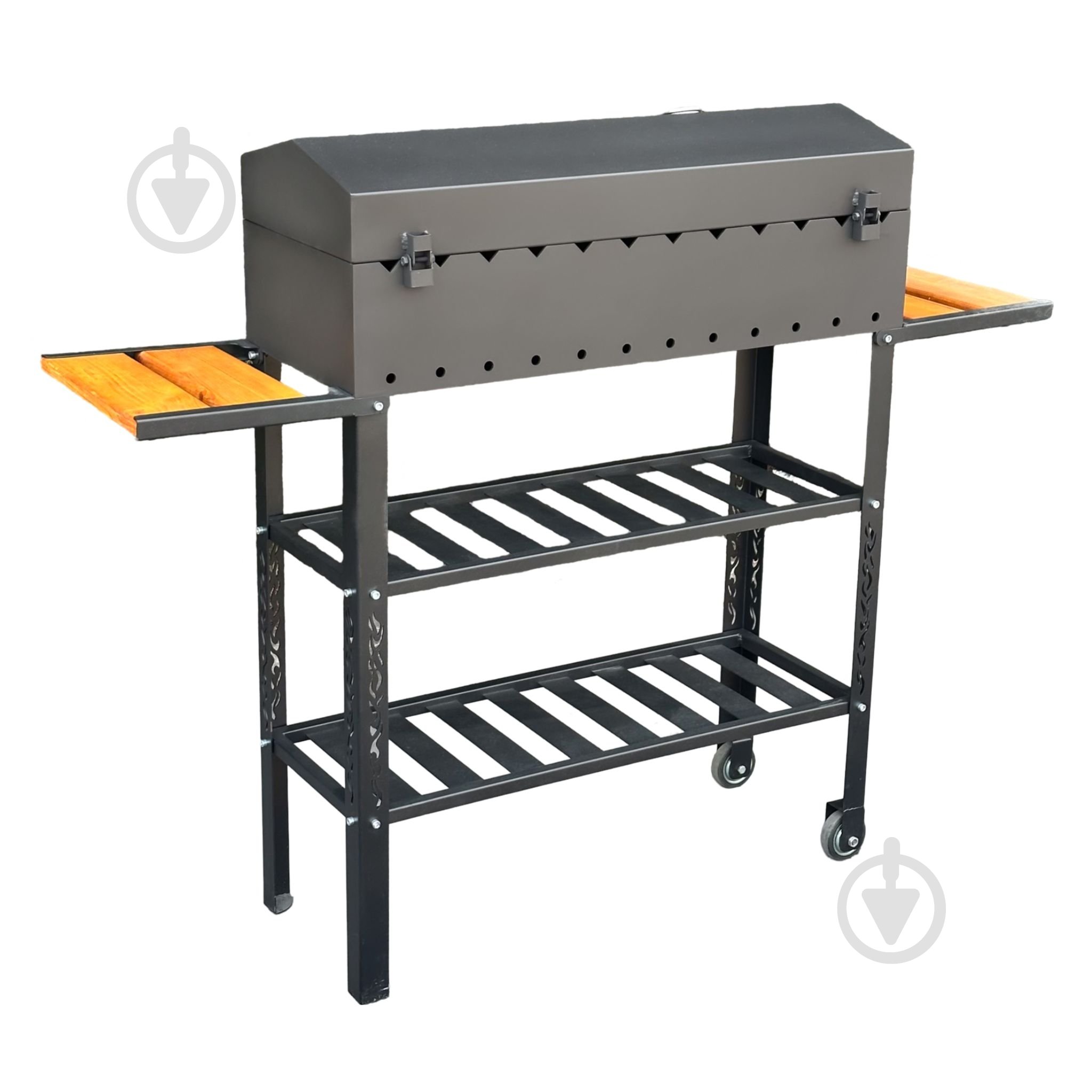 Мангал-барбекю Metalzavod "Гелиос" на 12 шампуров 4 мм с колесами - фото 4 Мангал-барбекю Metalzavod "Гелиос" на 12 шампуров 4 мм с колесами - фото 4