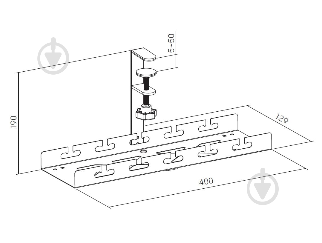 Органайзер для кабеля OfficePro CT230B Black OfficePro CT230B Black - фото 3
