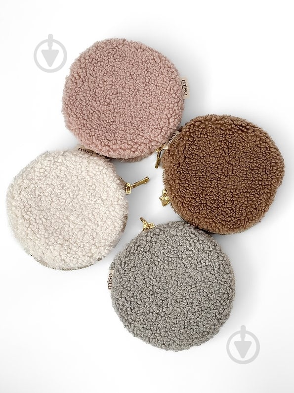 Косметичка MISO accessory TEDDY кругла коричнева - фото 7