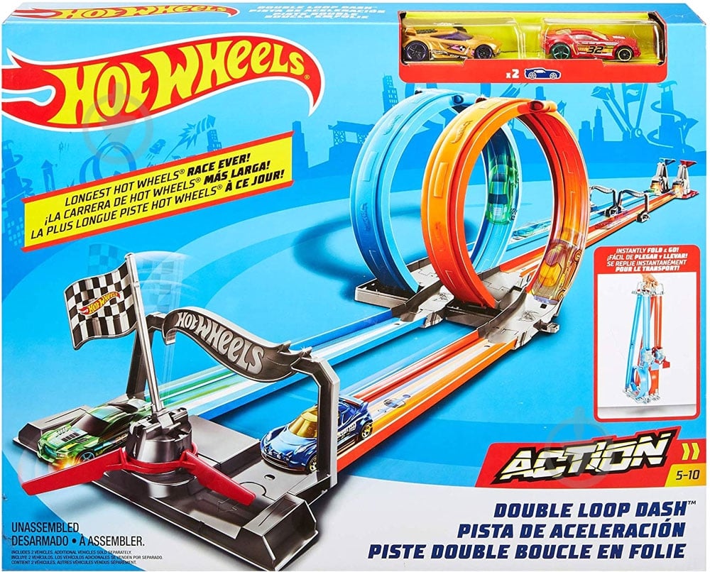 Іграшка Hot Wheels Портативний трек Подвійна петля GFH85 - фото 3