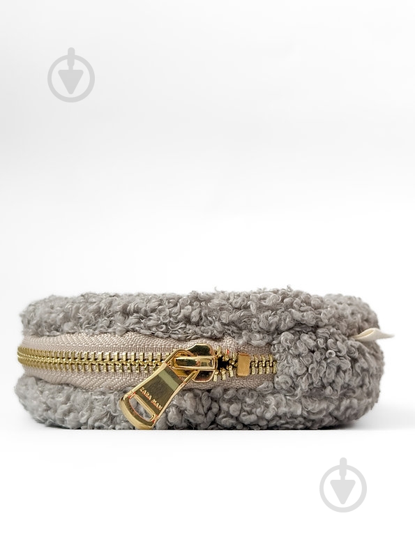 Косметичка MISO accessory TEDDY круглая серая - фото 2