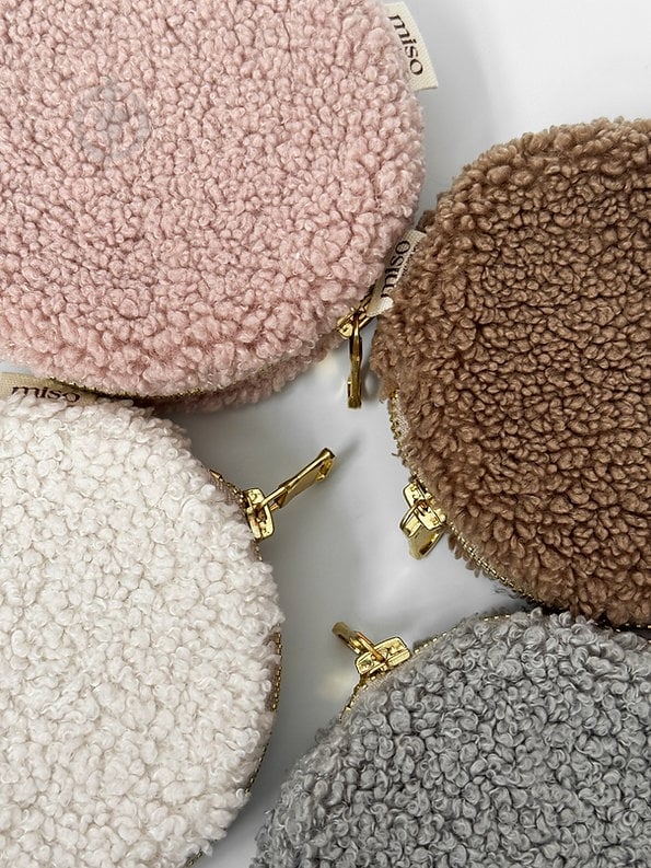 Косметичка MISO accessory TEDDY круглая белая - фото 6