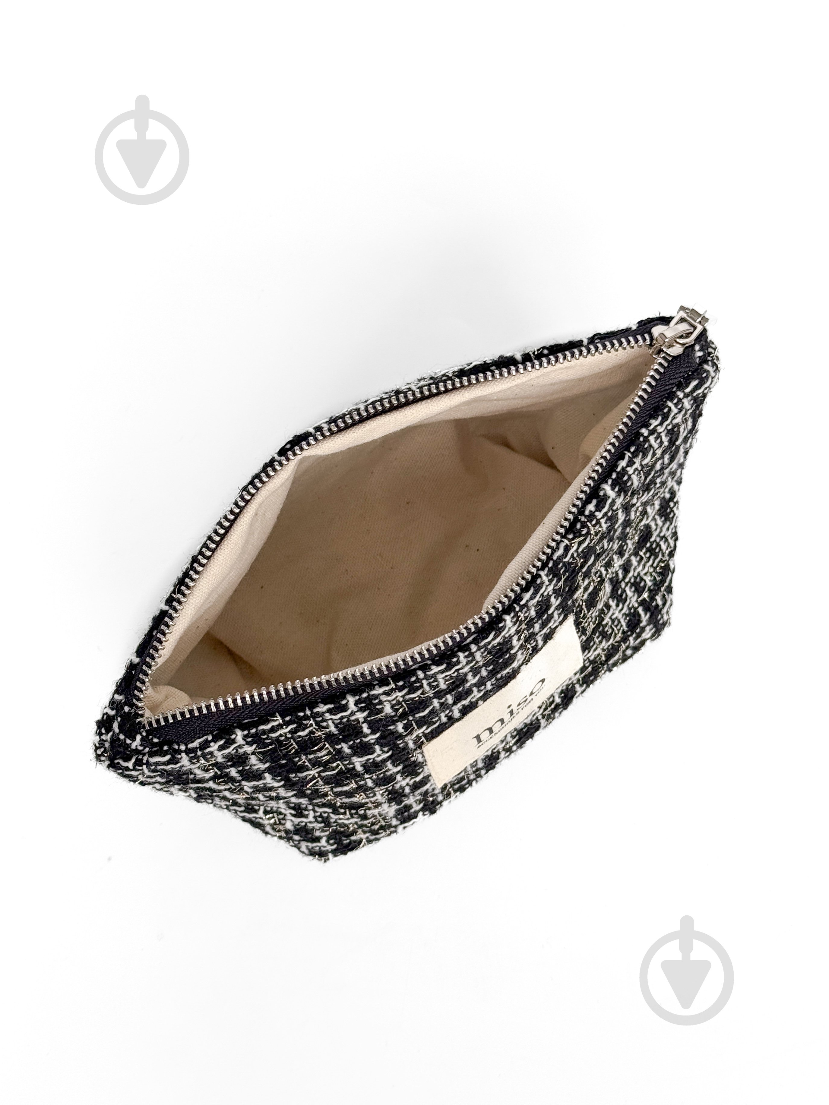 Косметичка MISO accessory TWEED маленькая черная - фото 3