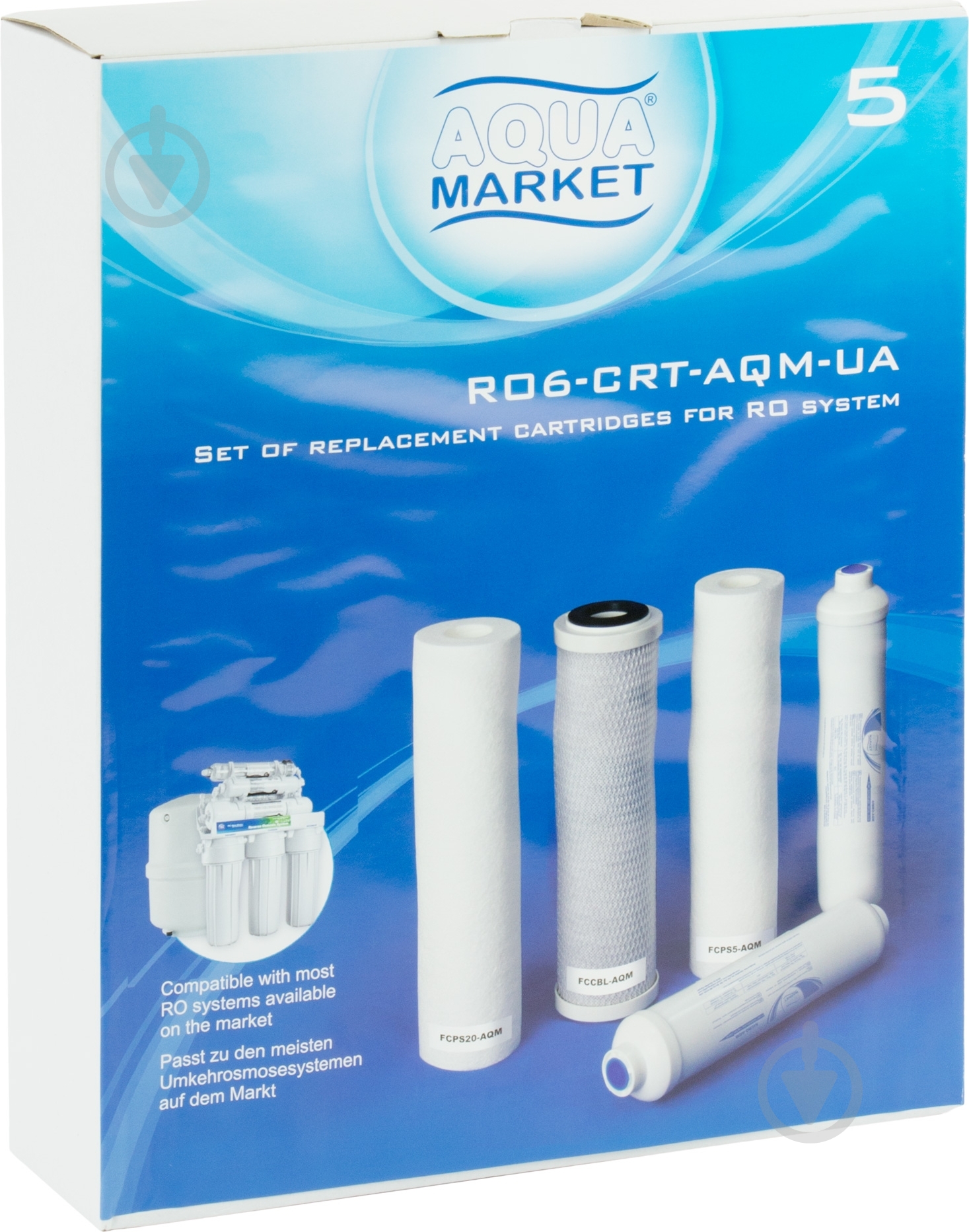 Комплект картриджей Aquafilter для систем обратного осмоса (RO6-CRT-AQM) - фото 1 Комплект картриджей Aquafilter для систем обратного осмоса (RO6-CRT-AQM) - фото 1