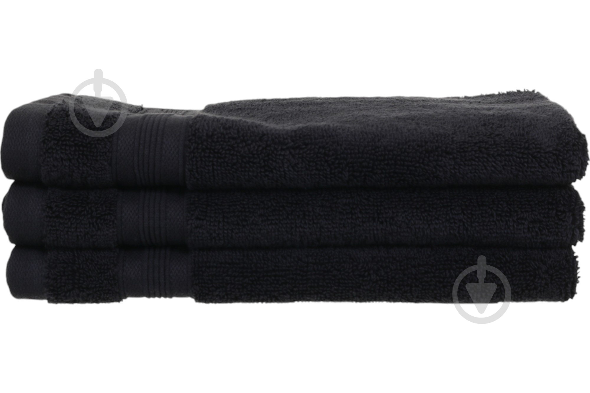 Рушник махровий 30x50 см чорний ABC - фото 1