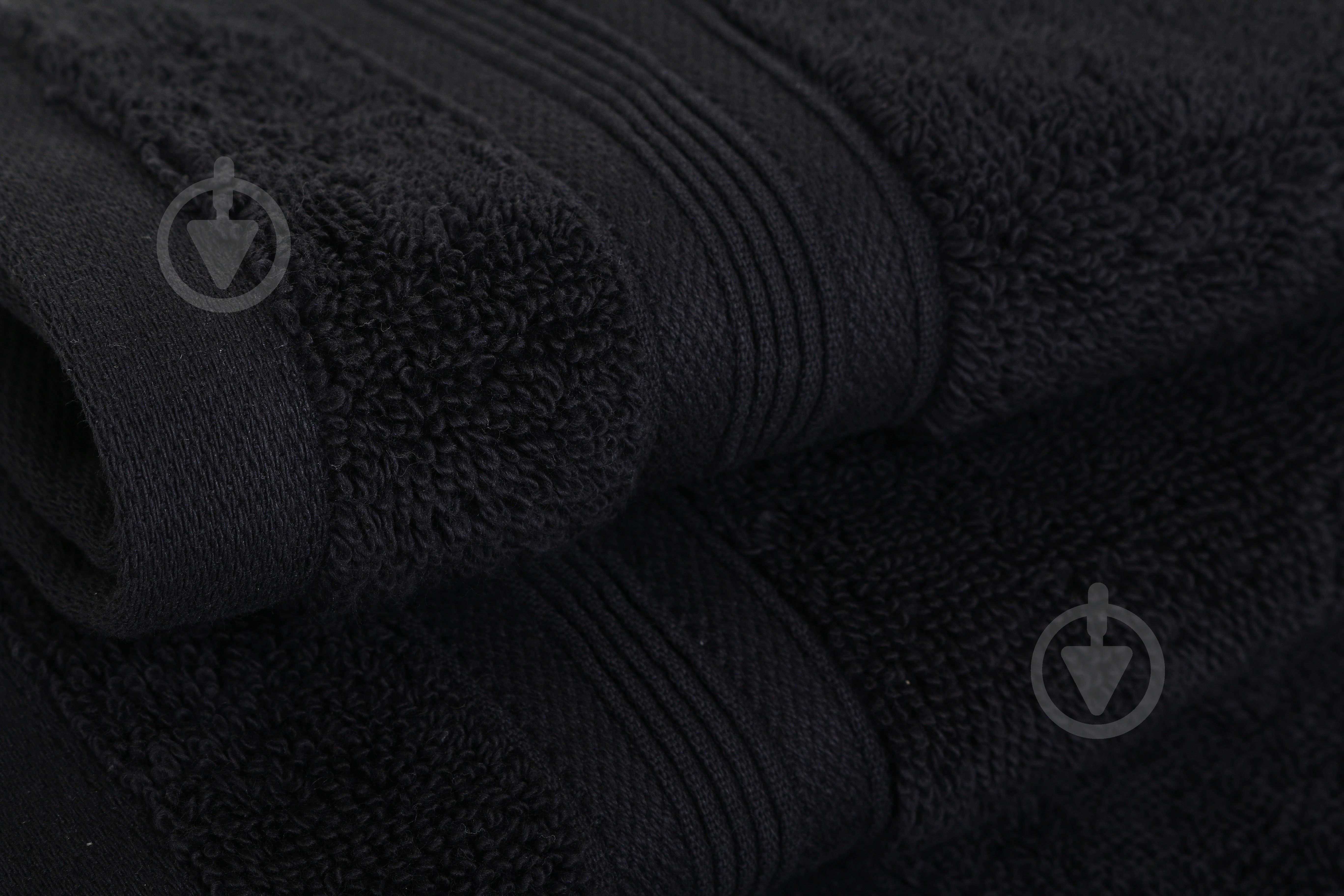 Рушник махровий 30x50 см чорний ABC - фото 2